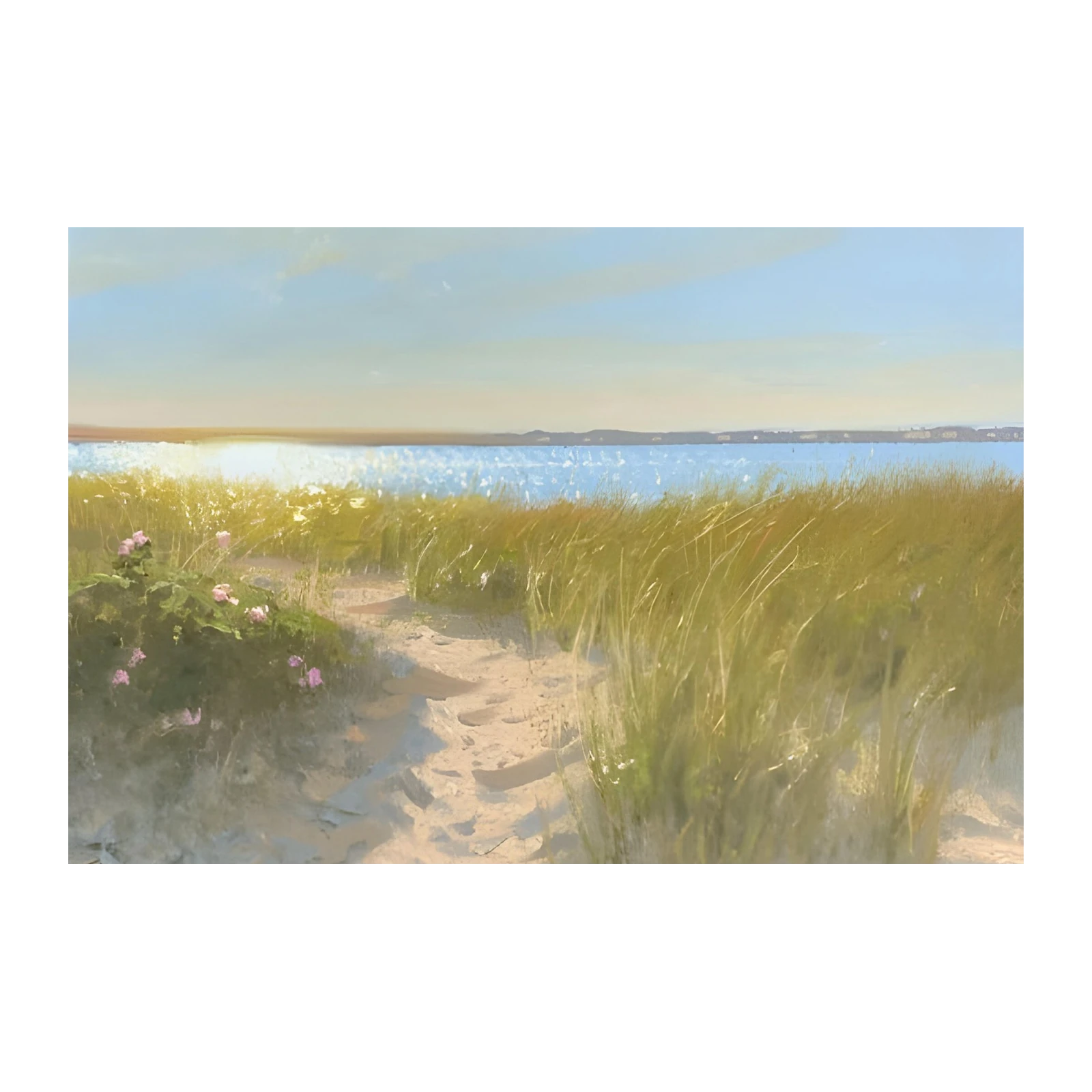 Serene Beach Path Coastal Landscape Wall Art
