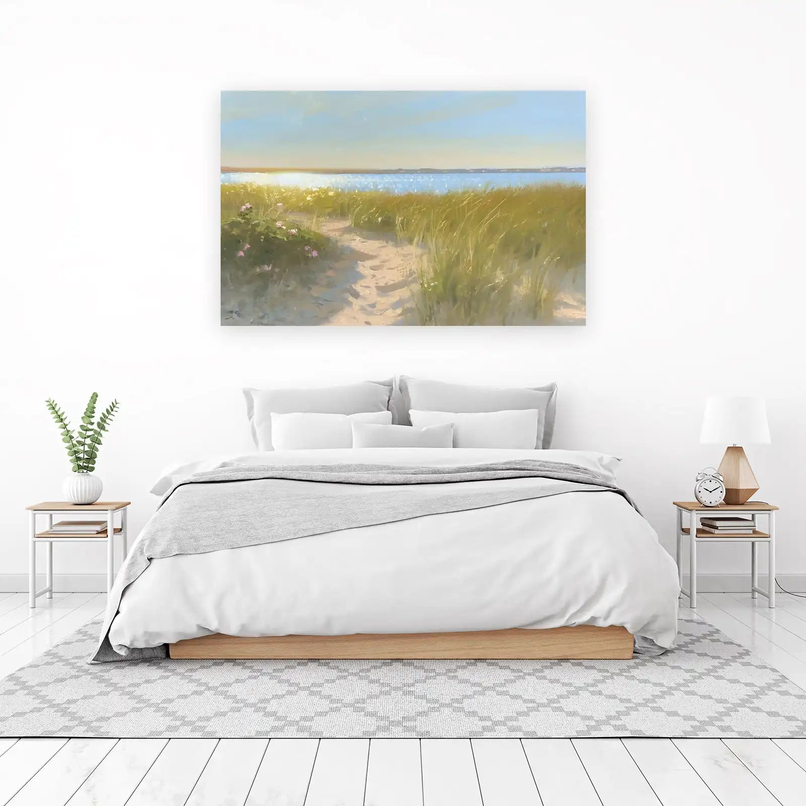 Serene Beach Path Coastal Landscape Wall Art