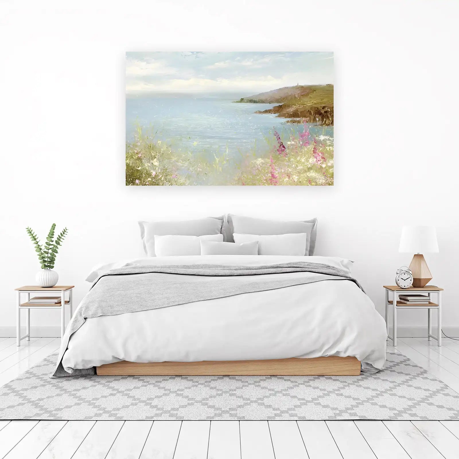 Coastal Serenity Wildflowers & Ocean Wall Art
