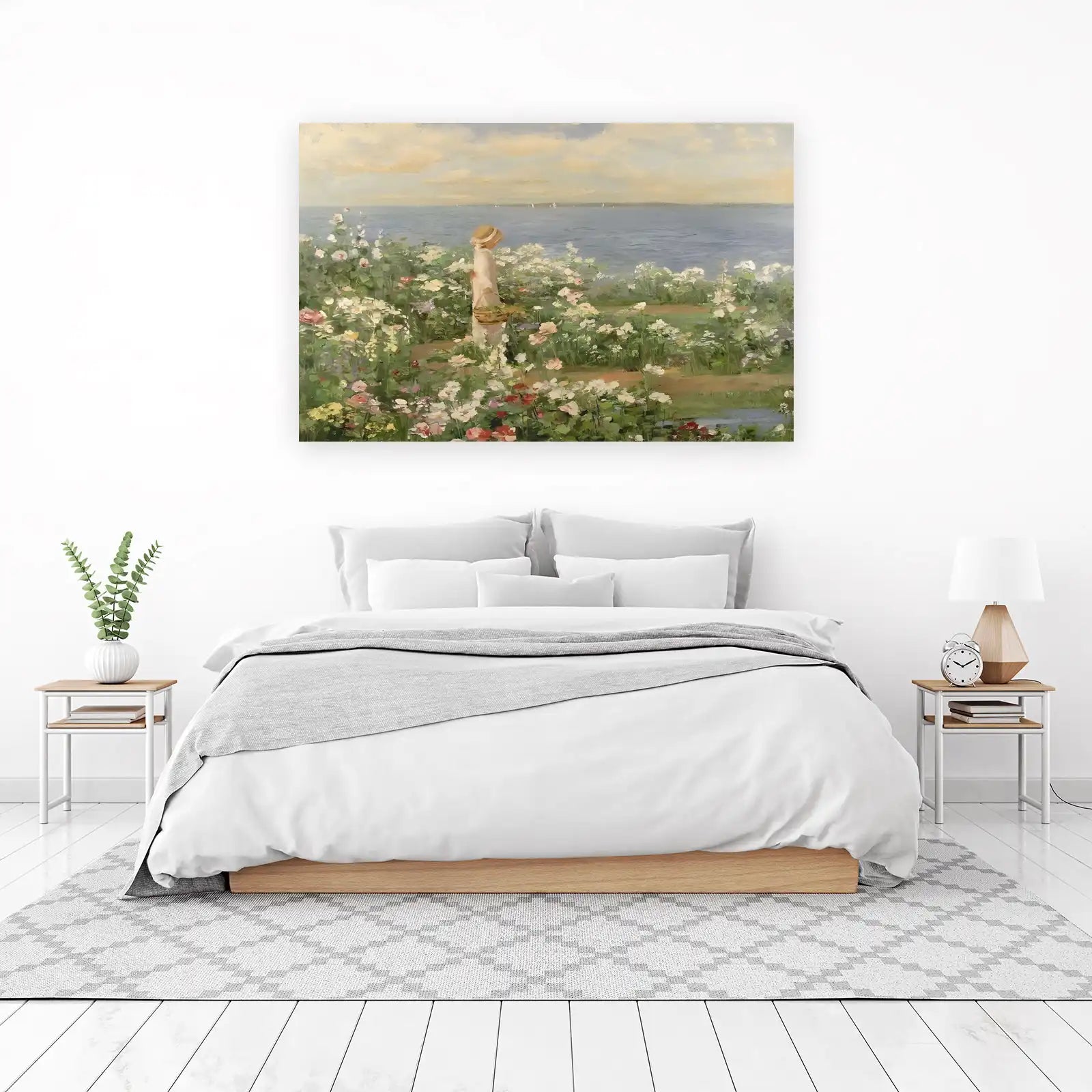 Seaside Garden Serenity Woman Wall Art