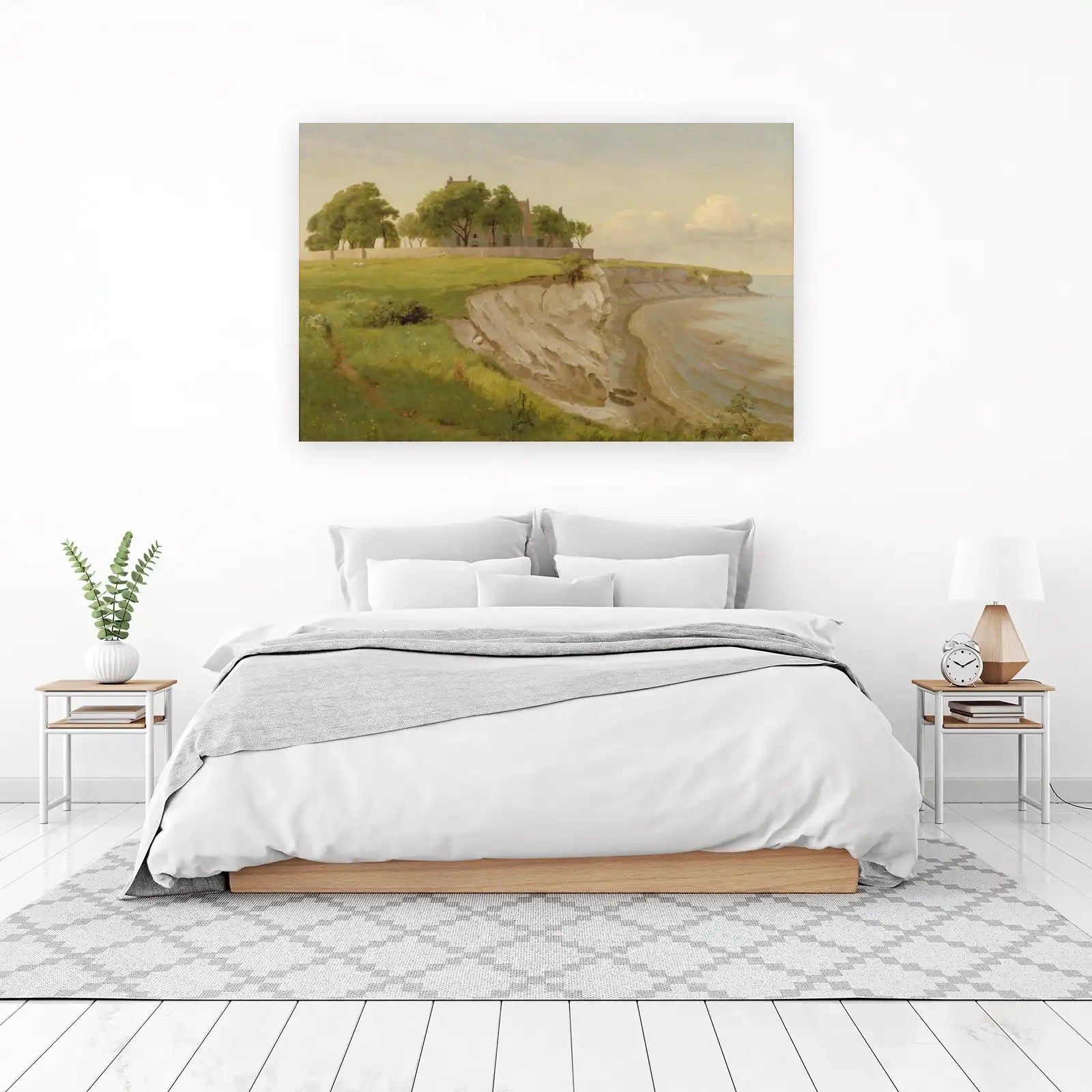 Serene Coastal Estate Landscape Wall Art