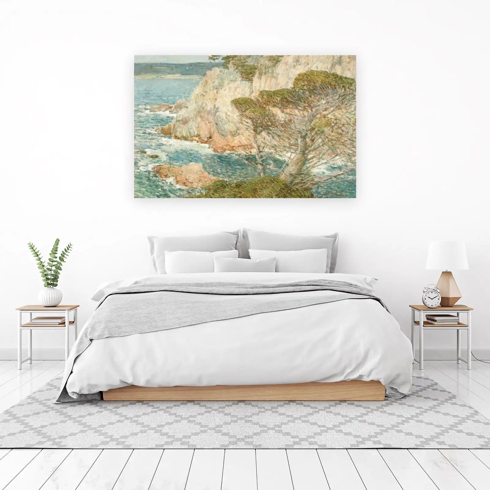 Coastal Cliff and Ocean Impressionist Wall Art