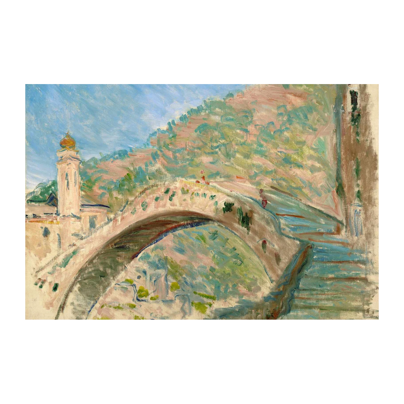 French Riviera Bridge Impressionist Wall Art