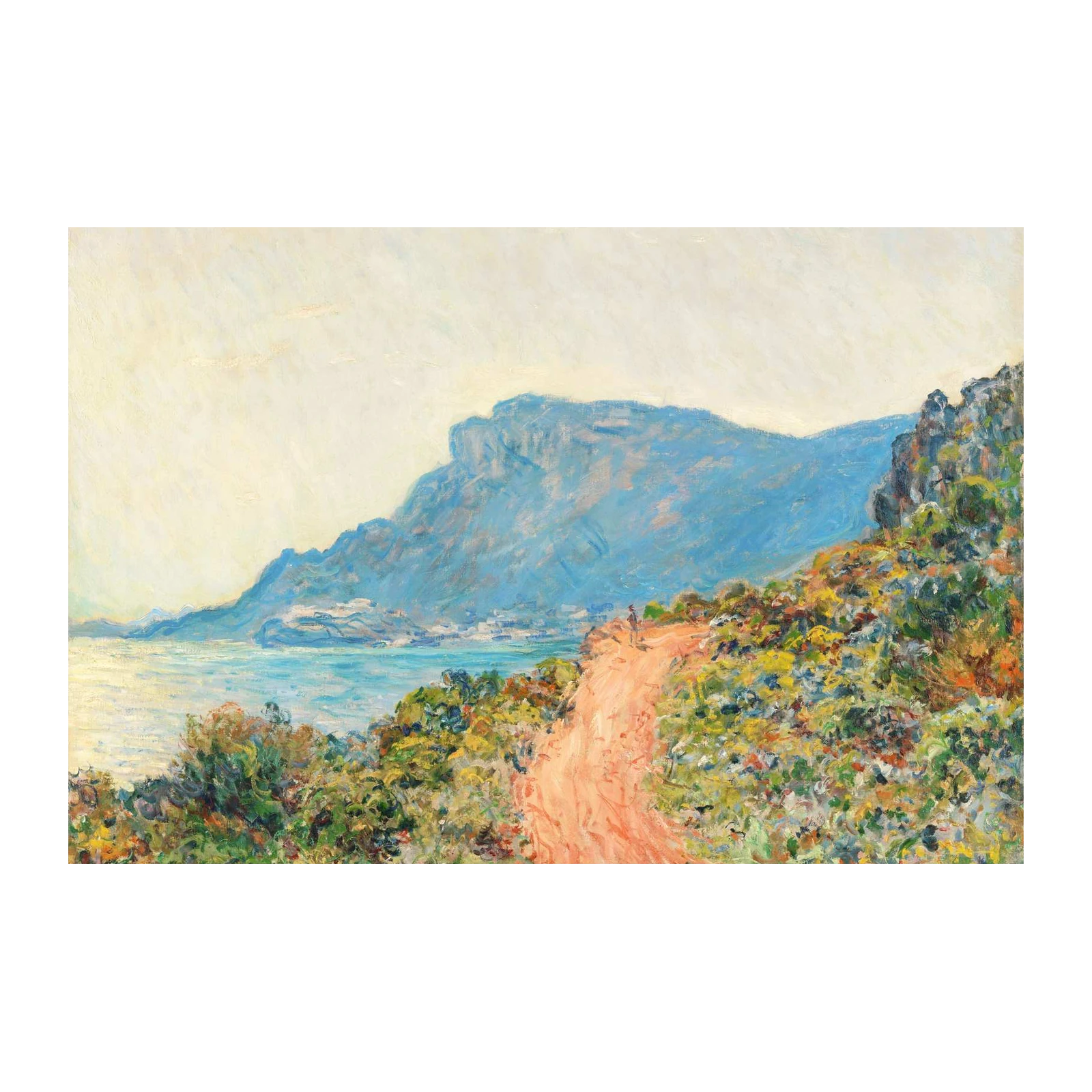 Seaside Cliff Path Monet Landscape Wall Art