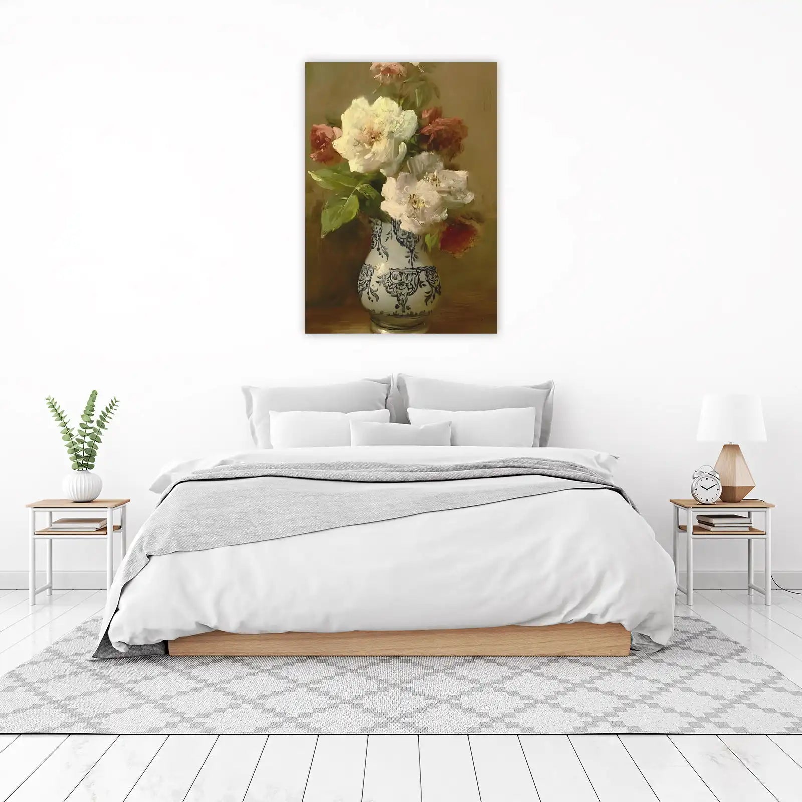Elegant Floral Still Life Oil Painting Wall Art