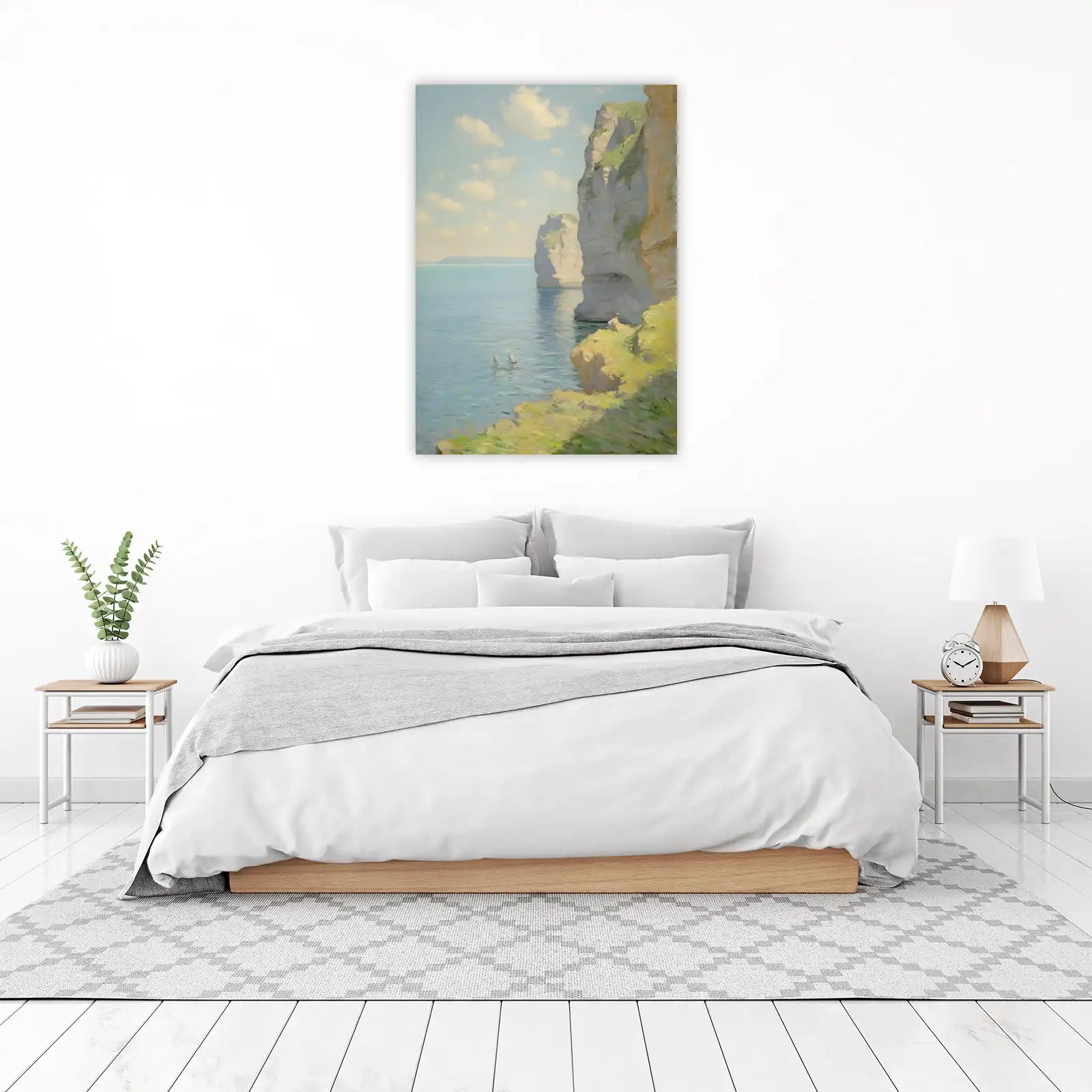 Serene Cliffs & Ocean View Landscape Wall Art