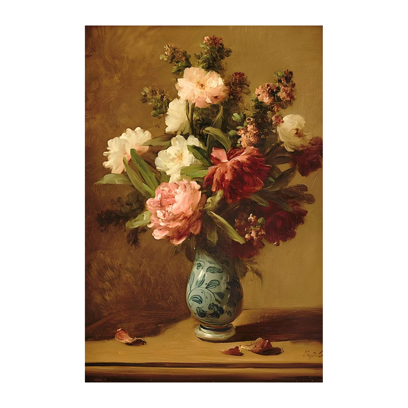 Elegant Peony Still Life Wall Art