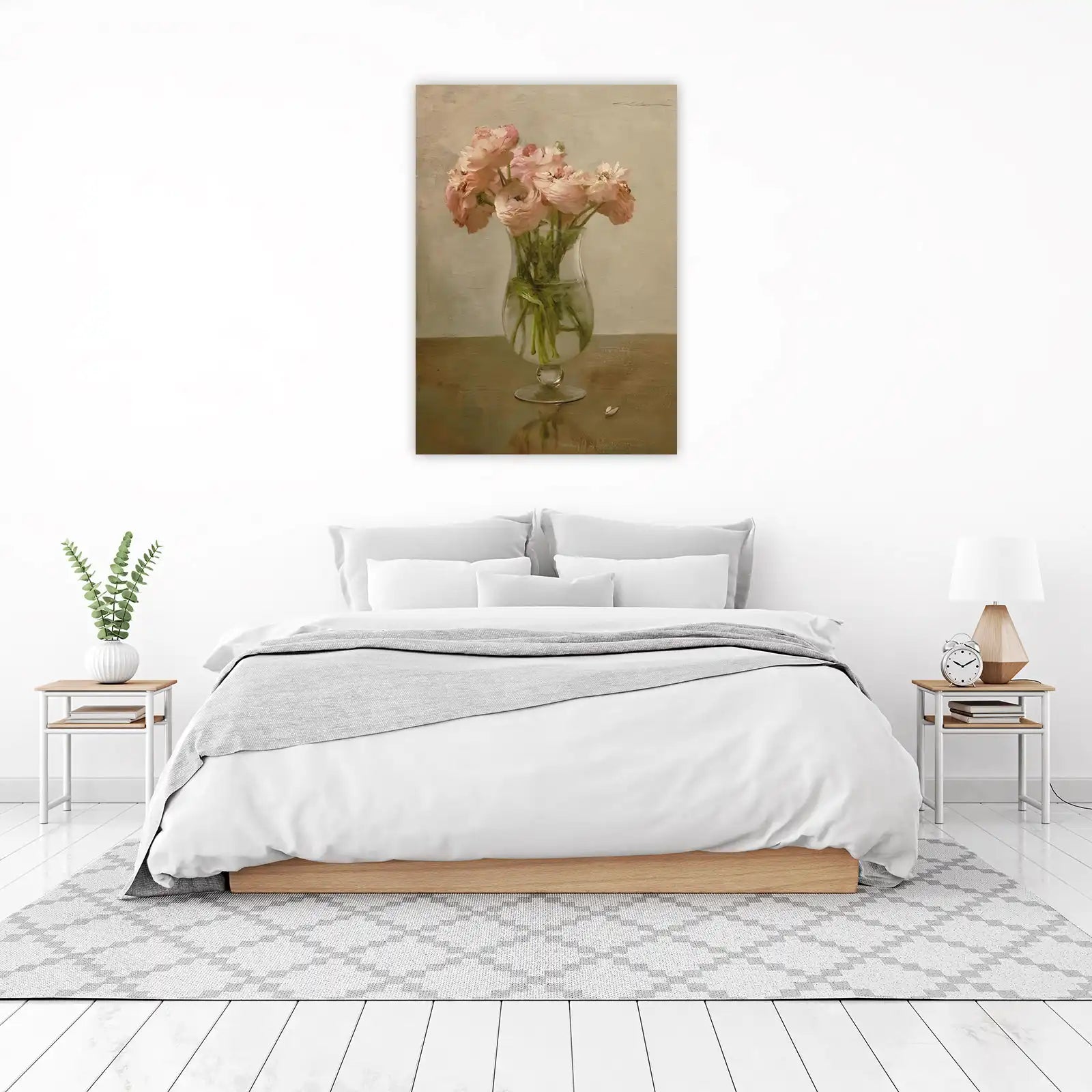 Soft Pink Ranunculus Bouquet Wall Art