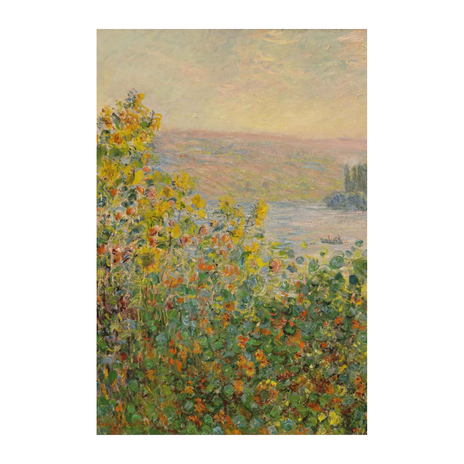 Impressionist Garden River View Wall Art