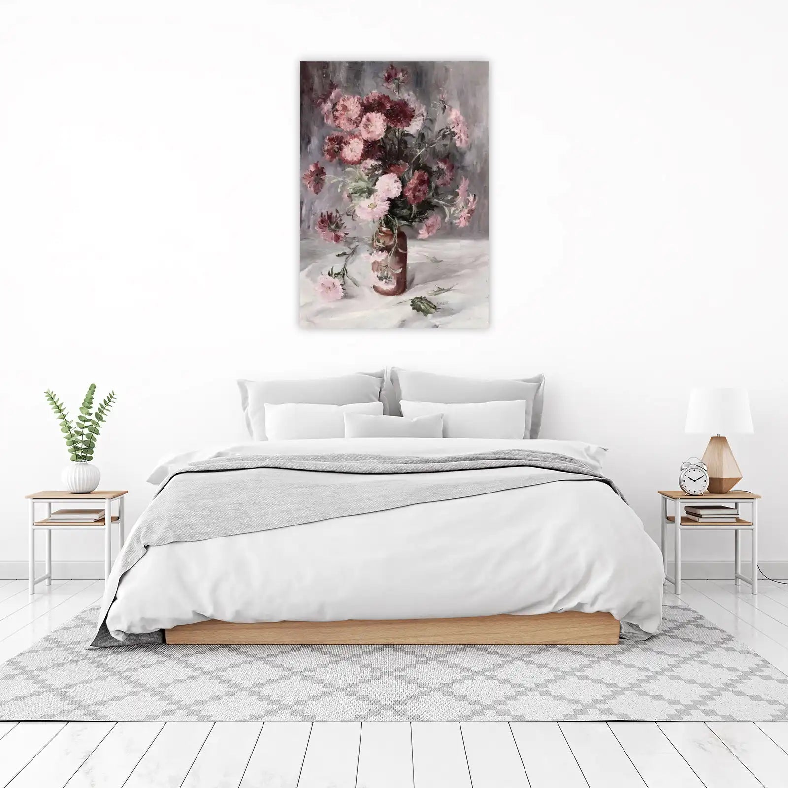 Elegant Pink Flower Still Life Wall Art