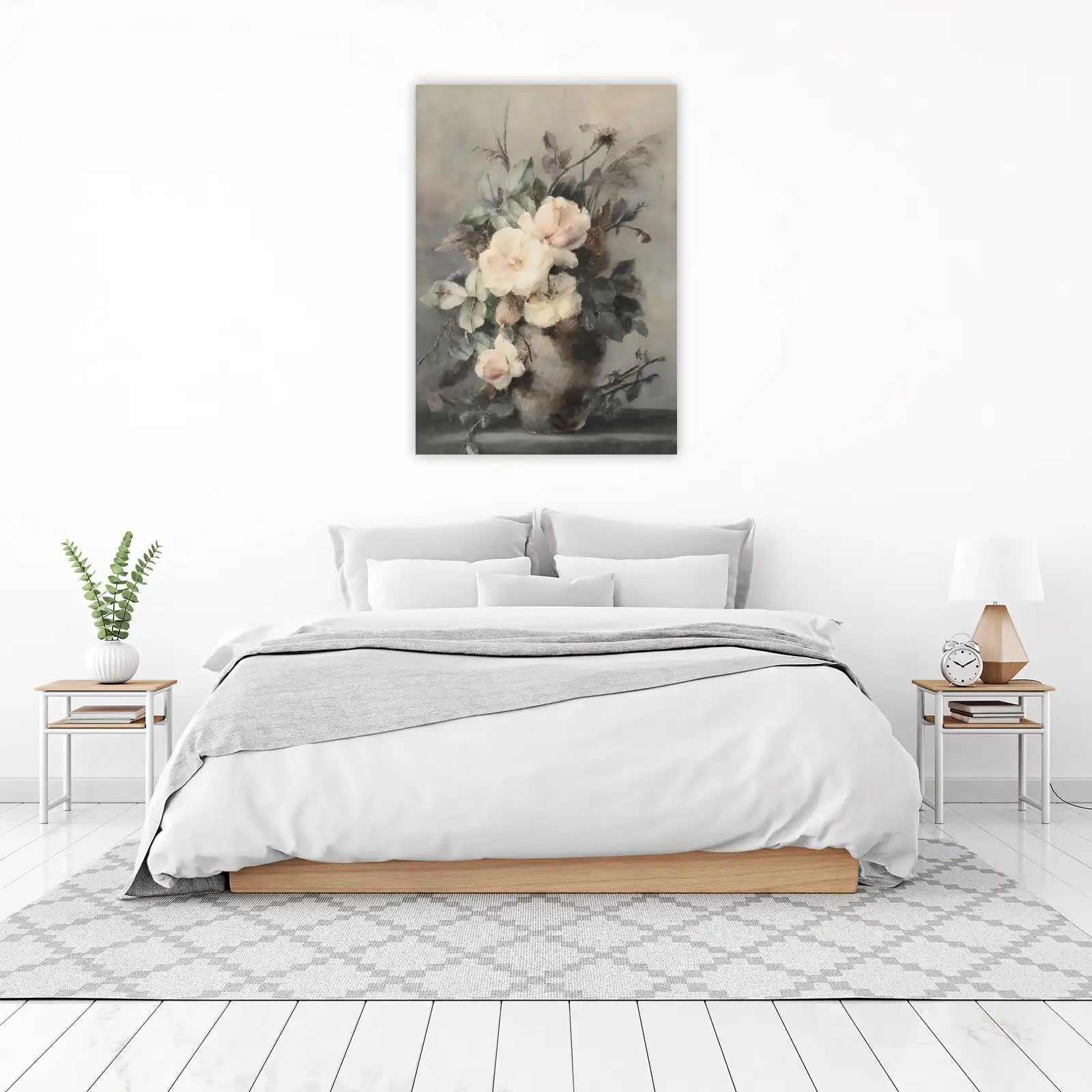 Soft Vintage Rose Bouquet Wall Art