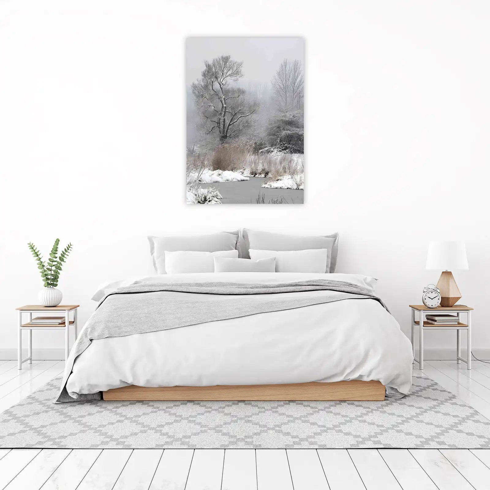 Winter Serenity Tree Landscape Wall Art