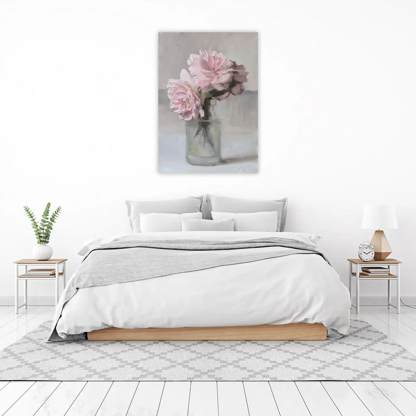 Soft Pink Peonies Still Life Wall Art