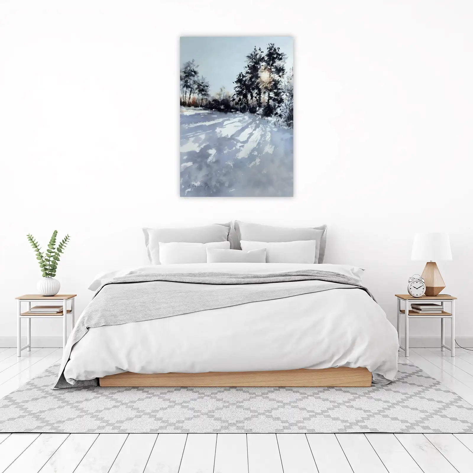 Winter Sun Dappled Forest Wall Art