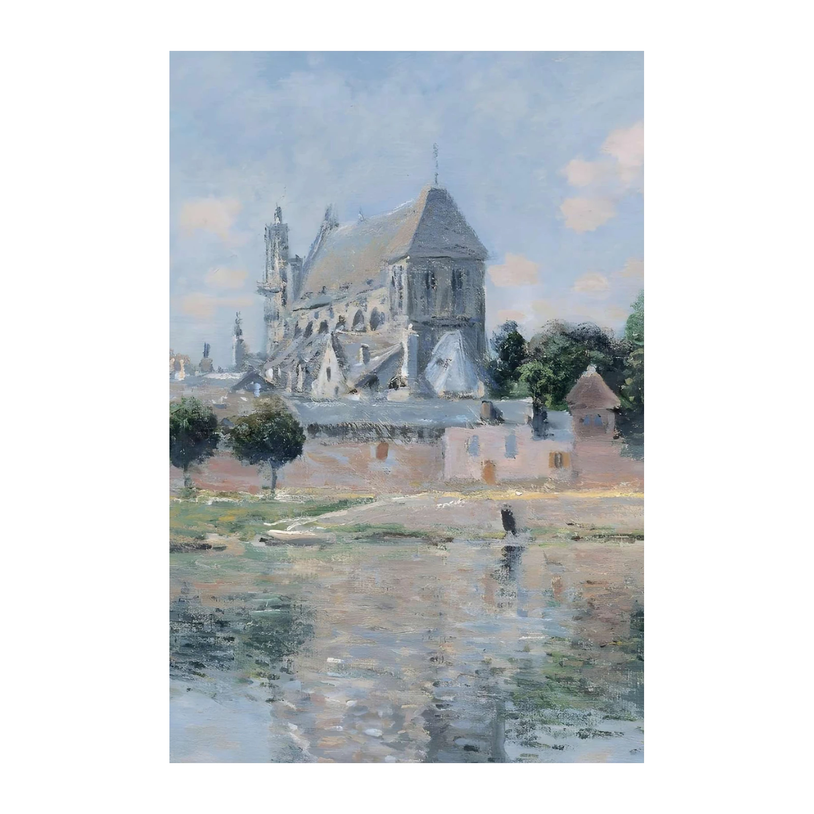 Serene River View Cathedral Wall Art