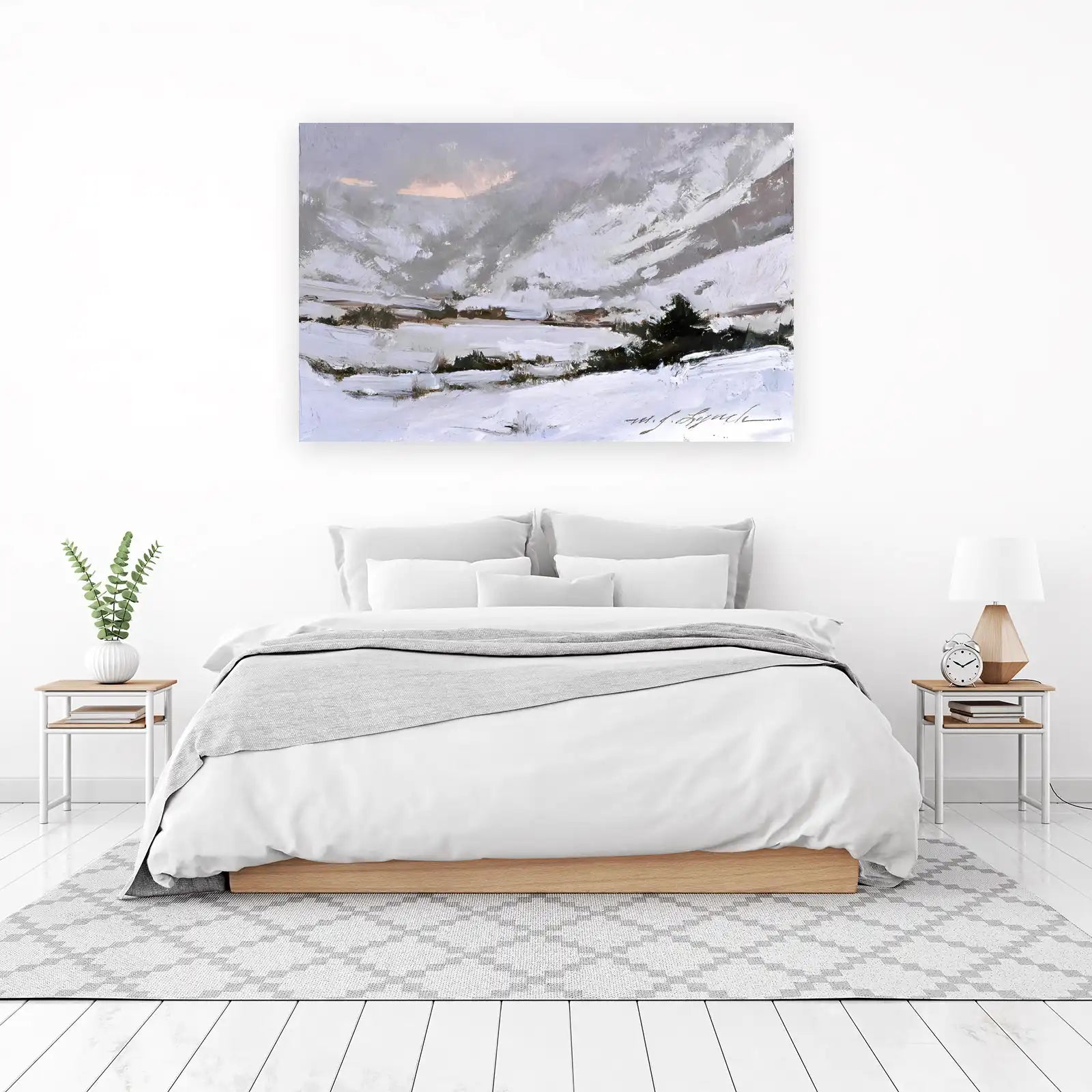 Impressionist Winter Landscape Wall Art