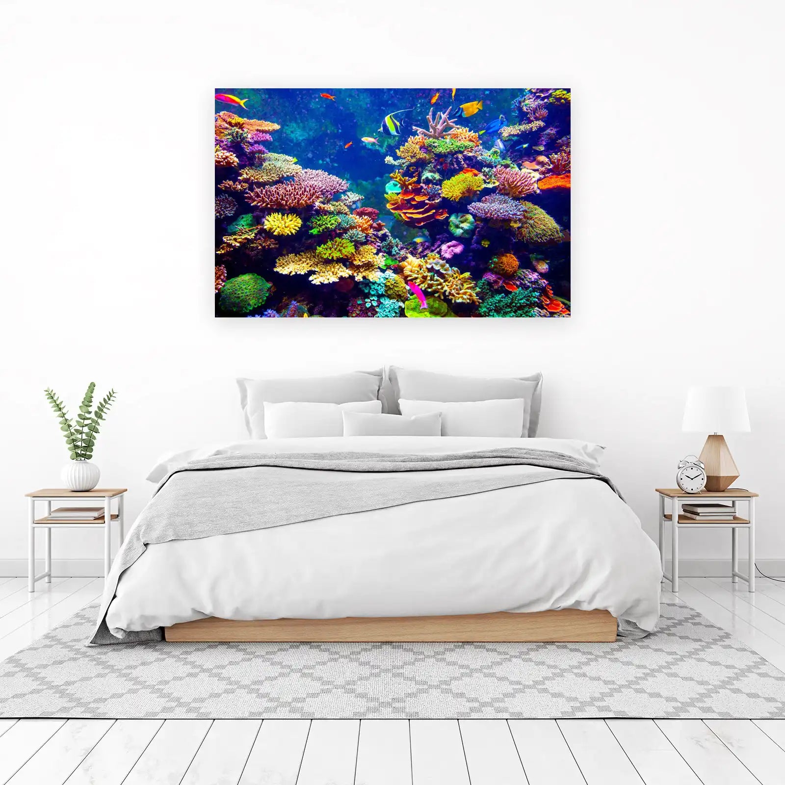 Vibrant Coral Reef Aquarium Wall Art