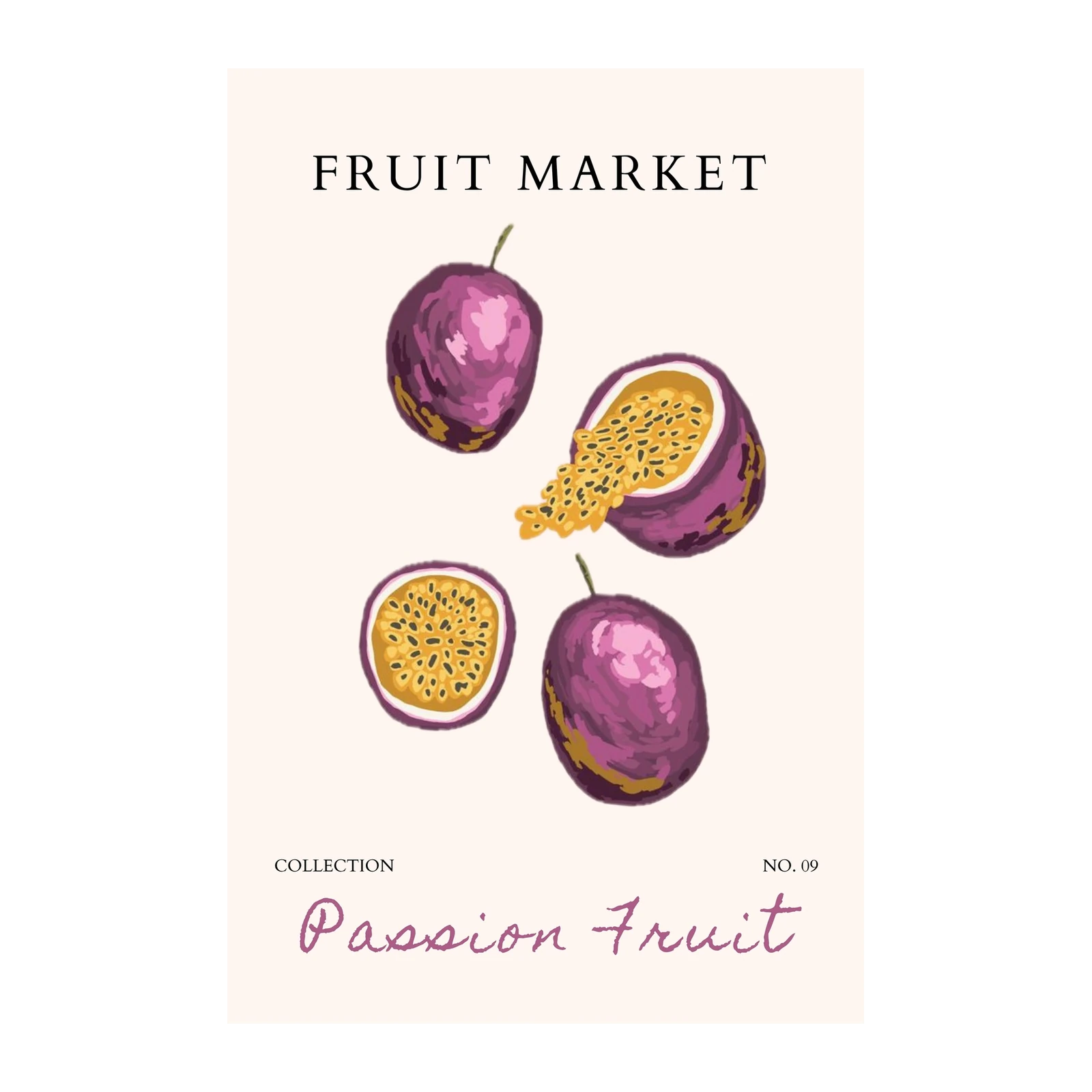 Vibrant Passion Fruit Art | Kitchen & Cafe Wall Art