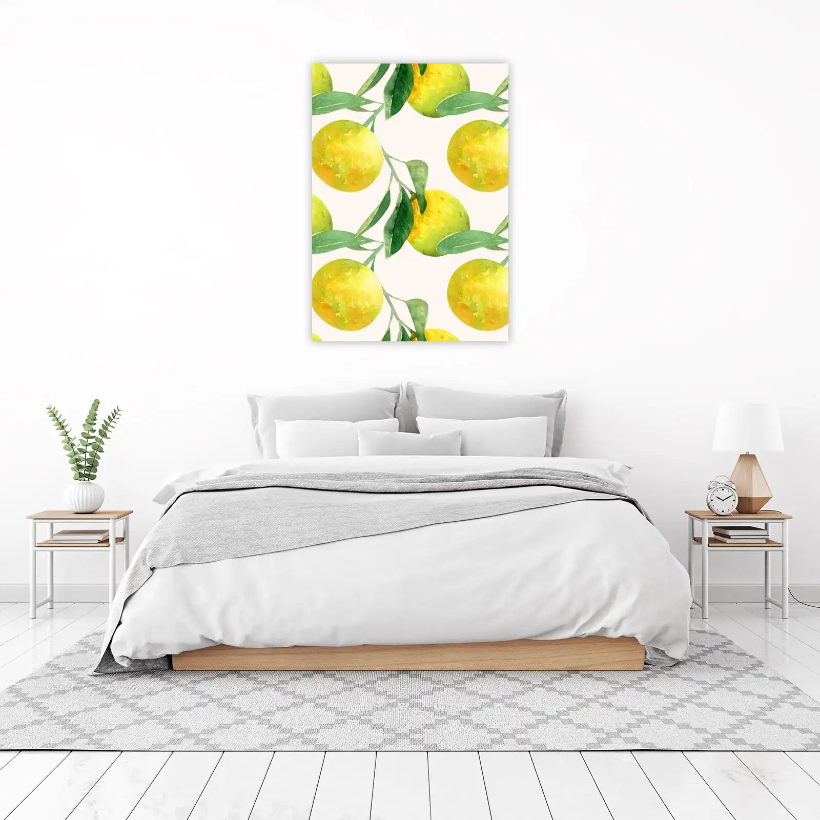 Citrus Grove Watercolor Oranges Wall Art