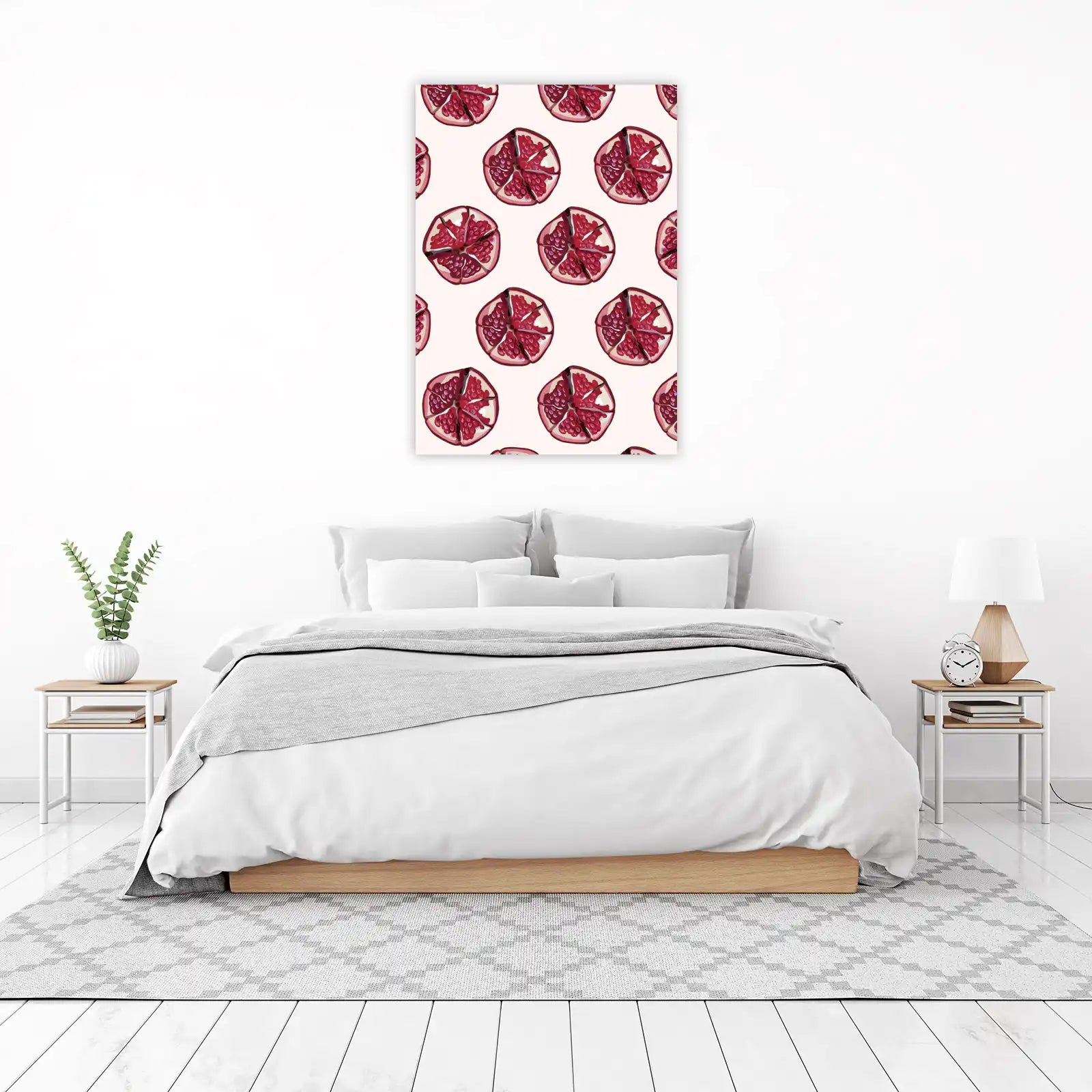 Vibrant Pomegranate Pattern Wall Art
