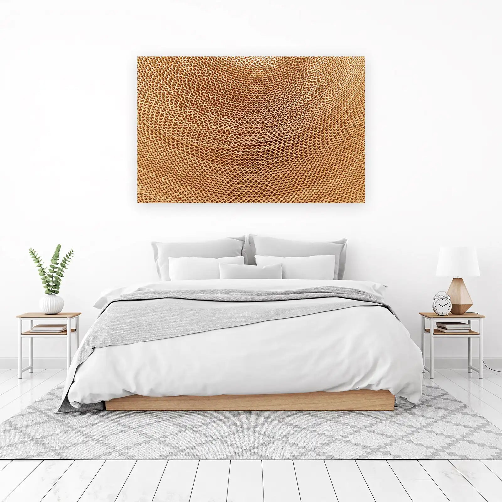 Textured Cardboard Swirl Wall Art