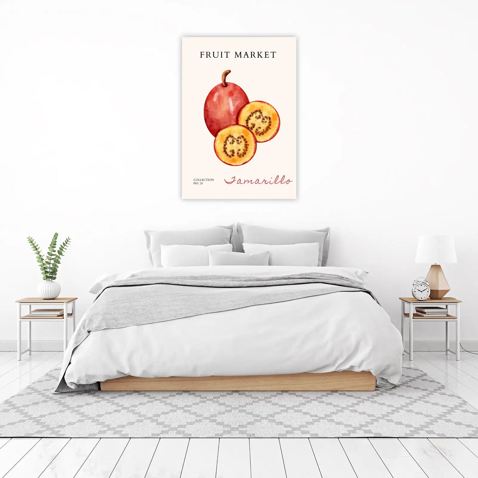 Tamarillo Fruit Market Watercolor Wall Art