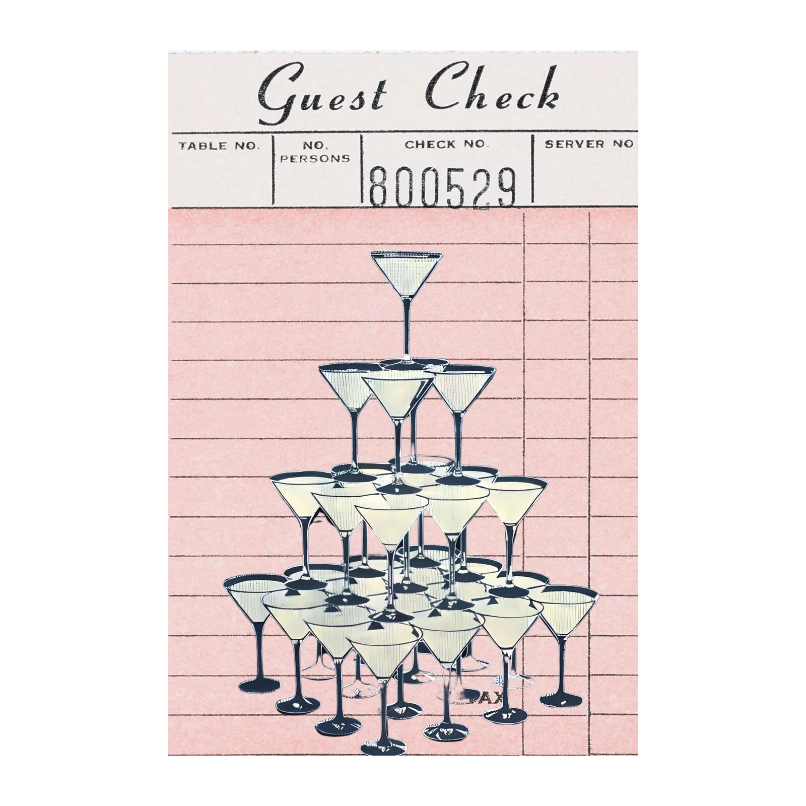 Champagne Tower Guest Check Wall Art