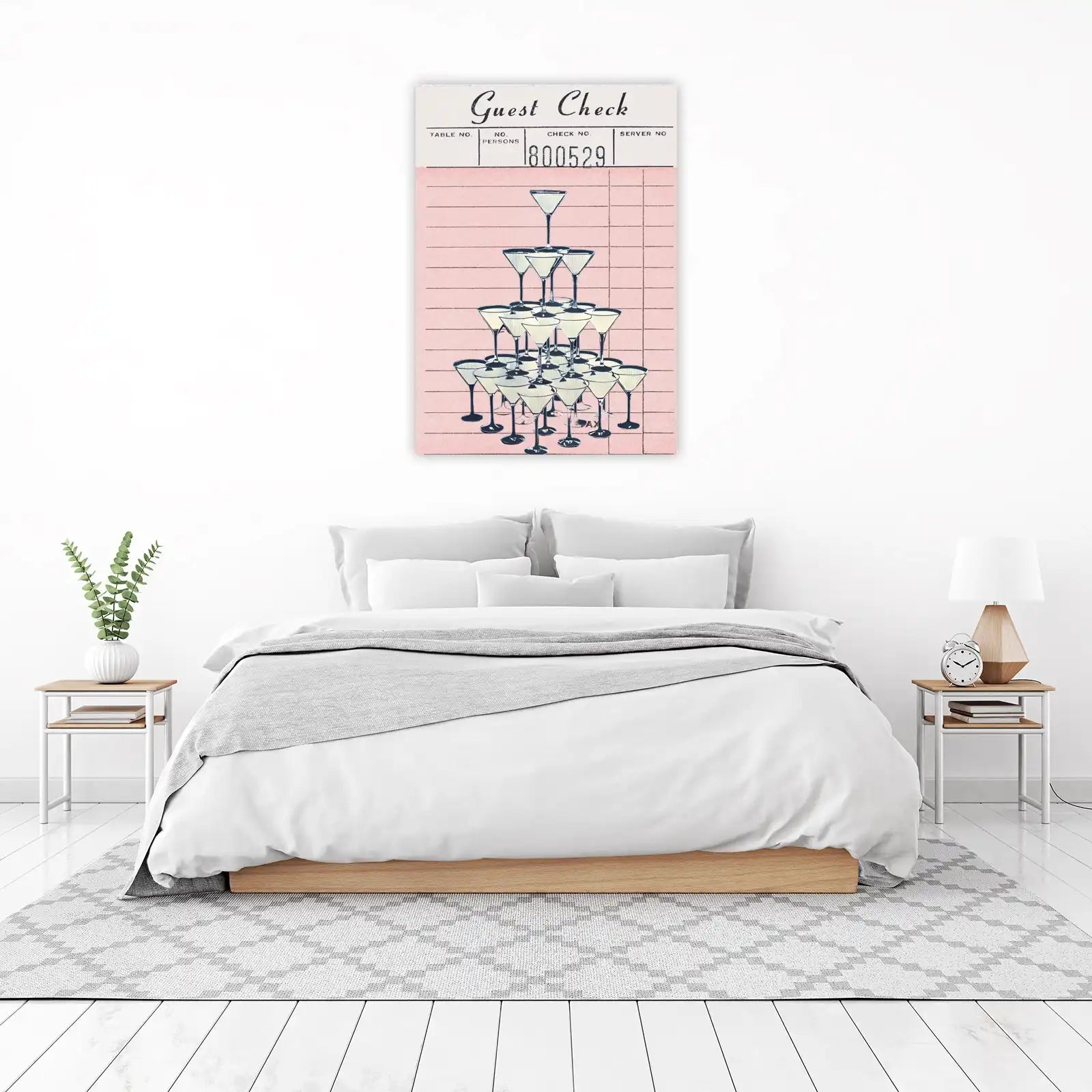 Champagne Tower Guest Check Wall Art