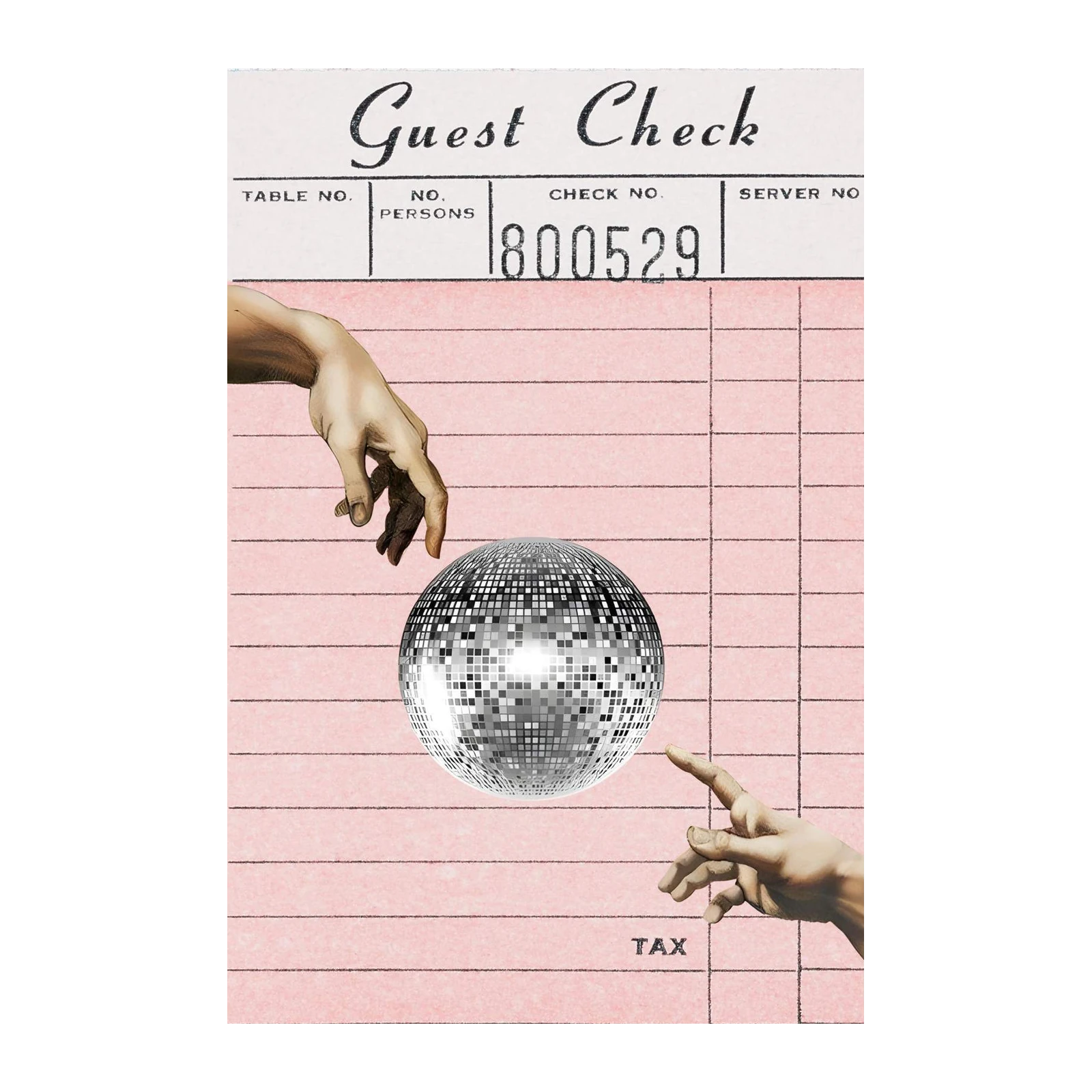 Disco & Divine Touch Guest Check Wall Art