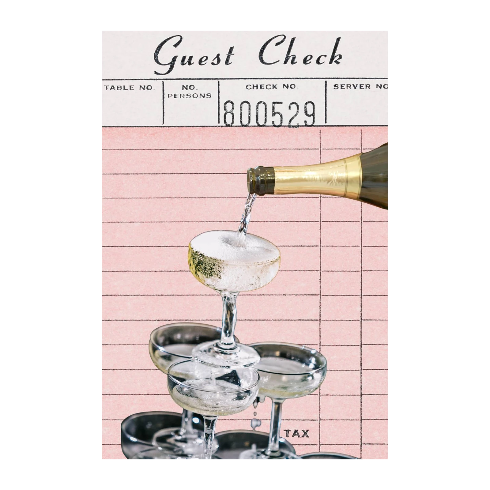 Champagne Tower Guest Check Wall Art