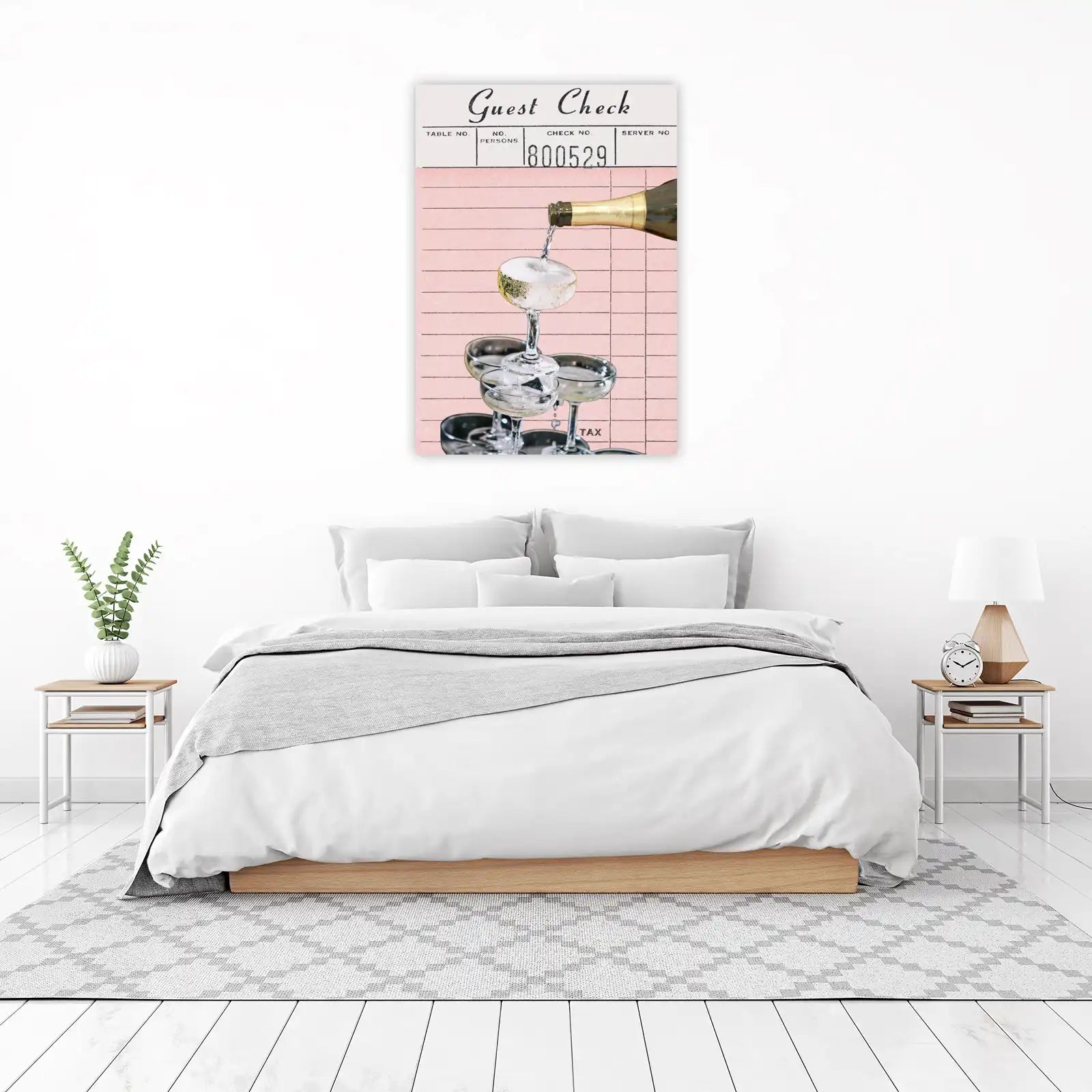 Champagne Tower Guest Check Wall Art