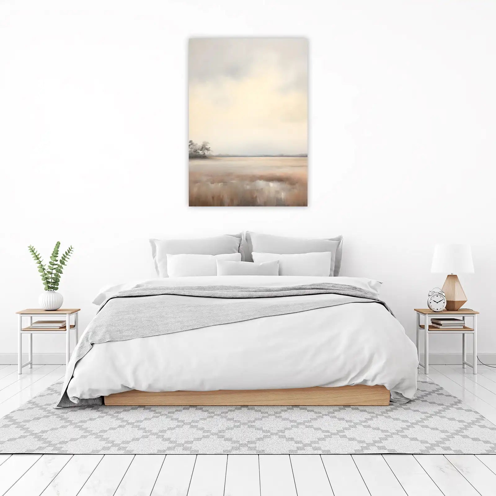 Misty Horizon Landscape Wall Art