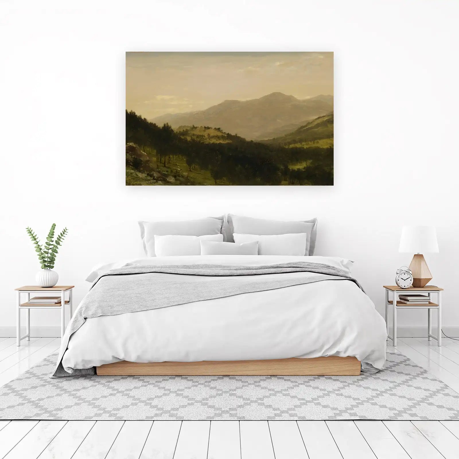 Serene Mountain Valley Landscape Wall Art