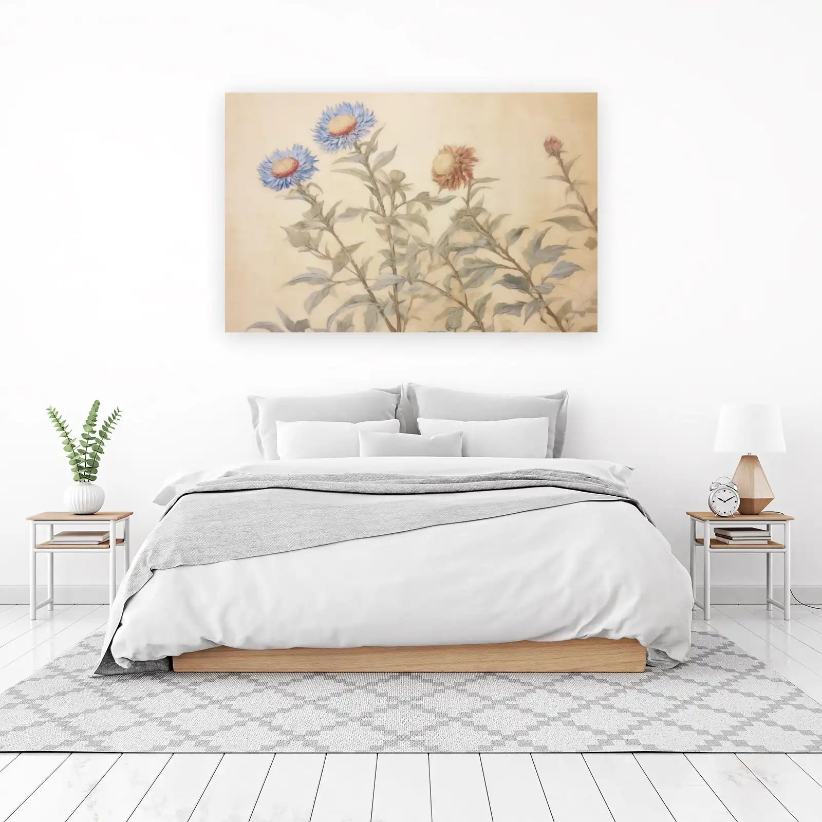 Elegant Floral Botanical Watercolor Wall Art
