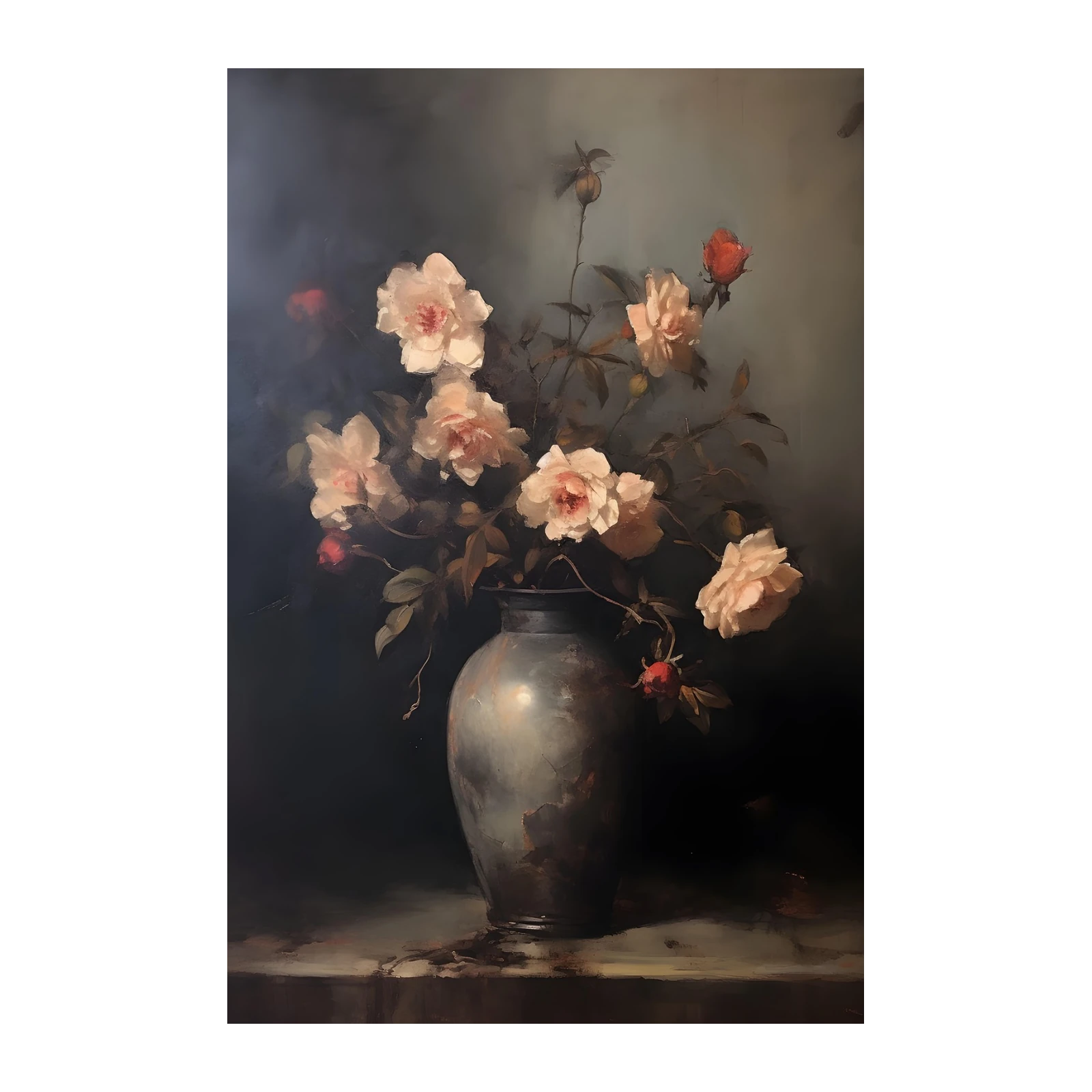 Elegant Rose Still Life Wall Art