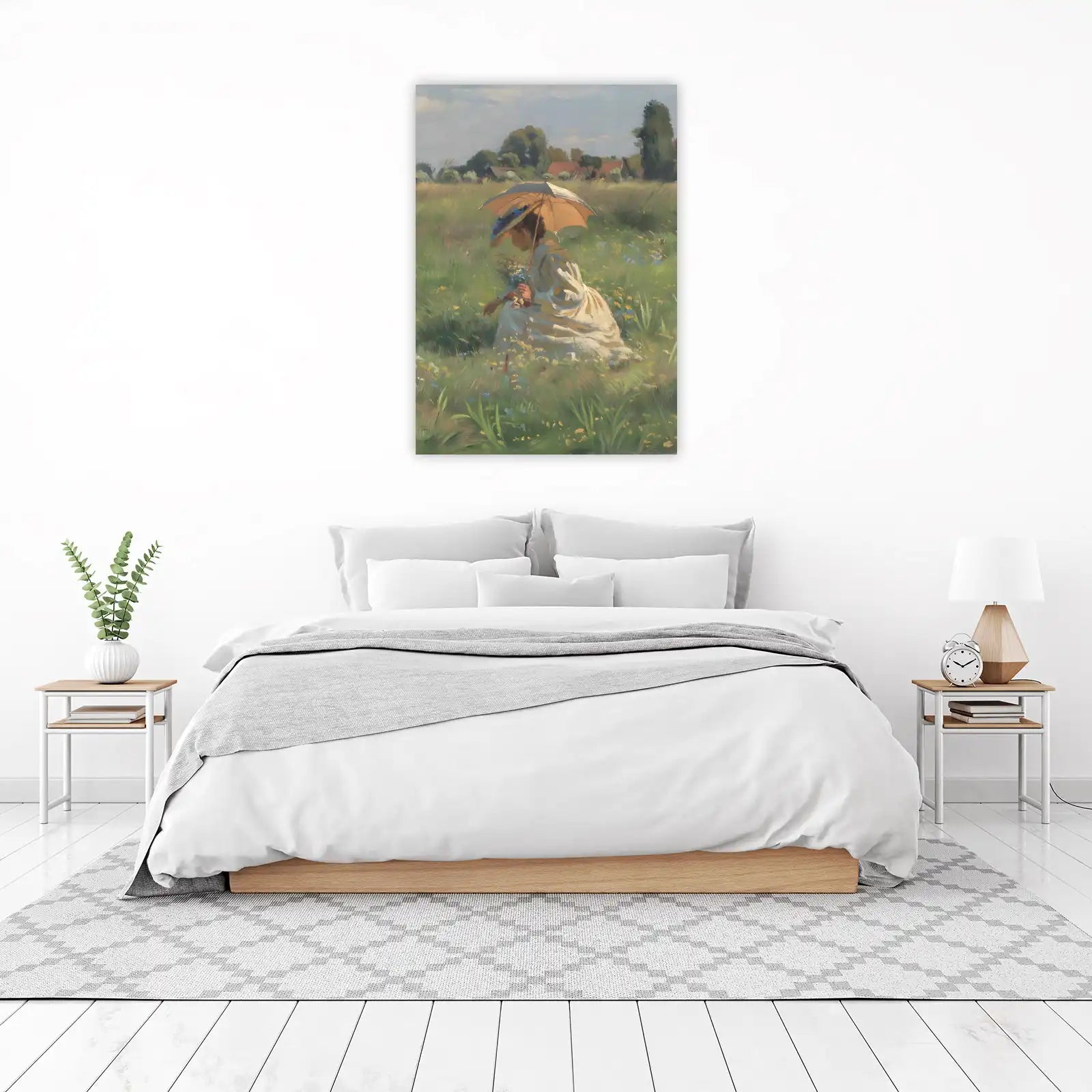 Victorian Meadow Scene Umbrella Wall Art