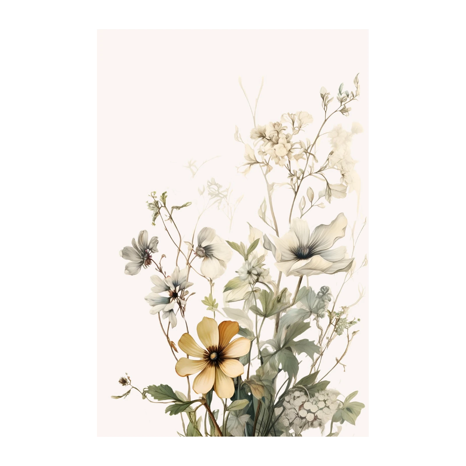 Vintage Botanical Floral Wall Art