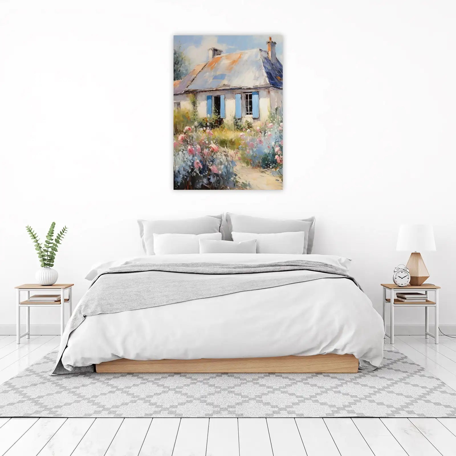 Charming French Cottage Floral Garden Wall Art