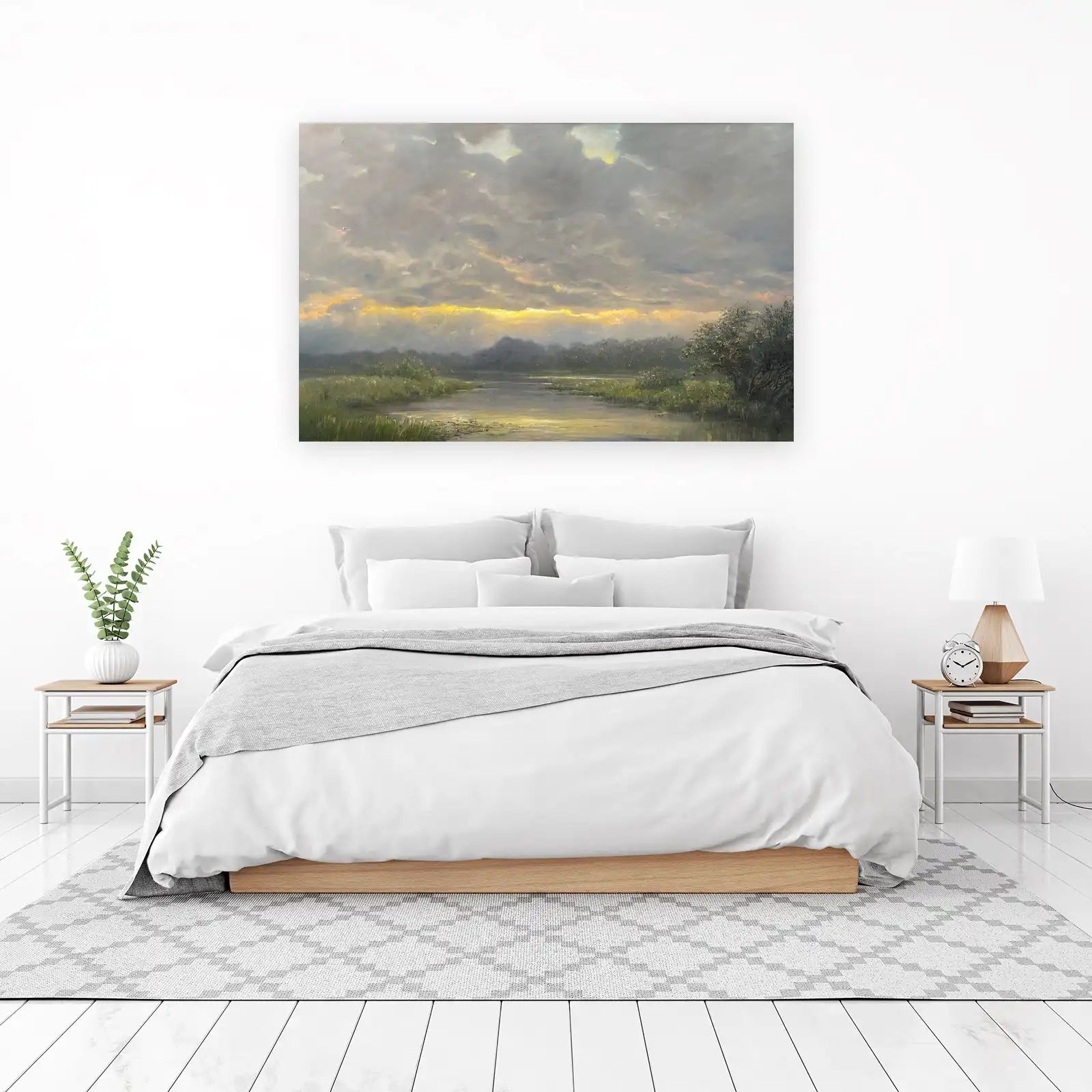 Serene Sunrise Marsh Landscape Wall Art