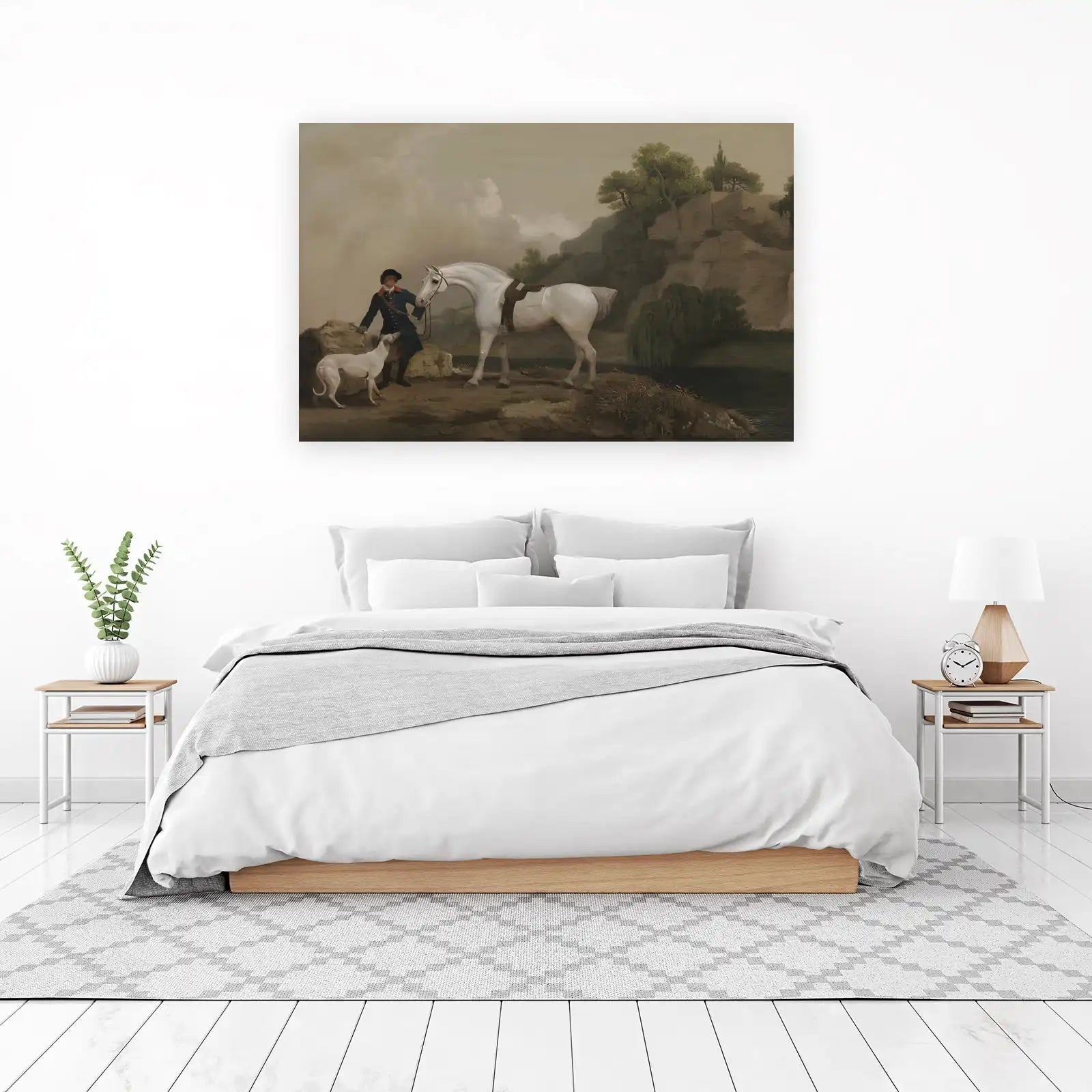 Equestrian Landscape Vintage Horse & Dog Wall Art