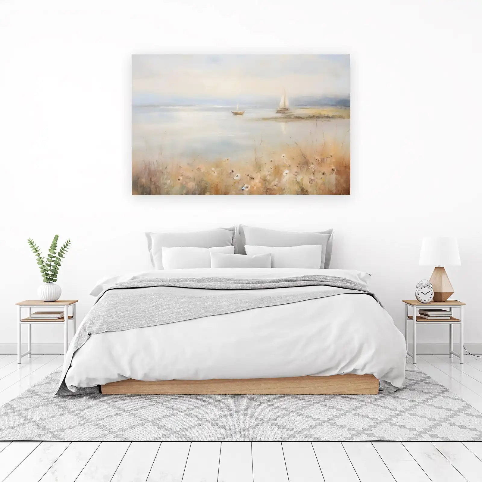 Serene Sailboats Landscape Wall Art