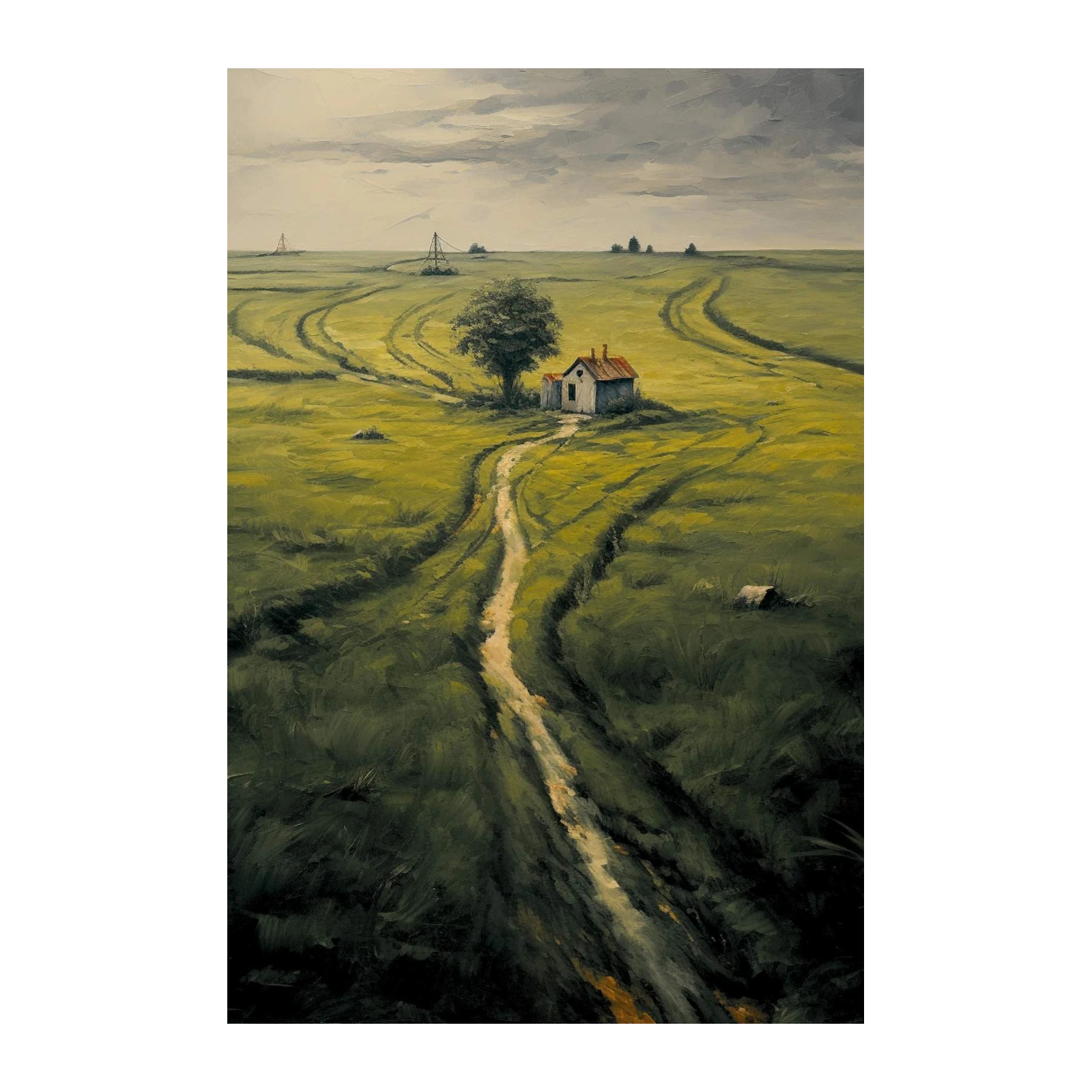 Serene Farmhouse Landscape Wall Art