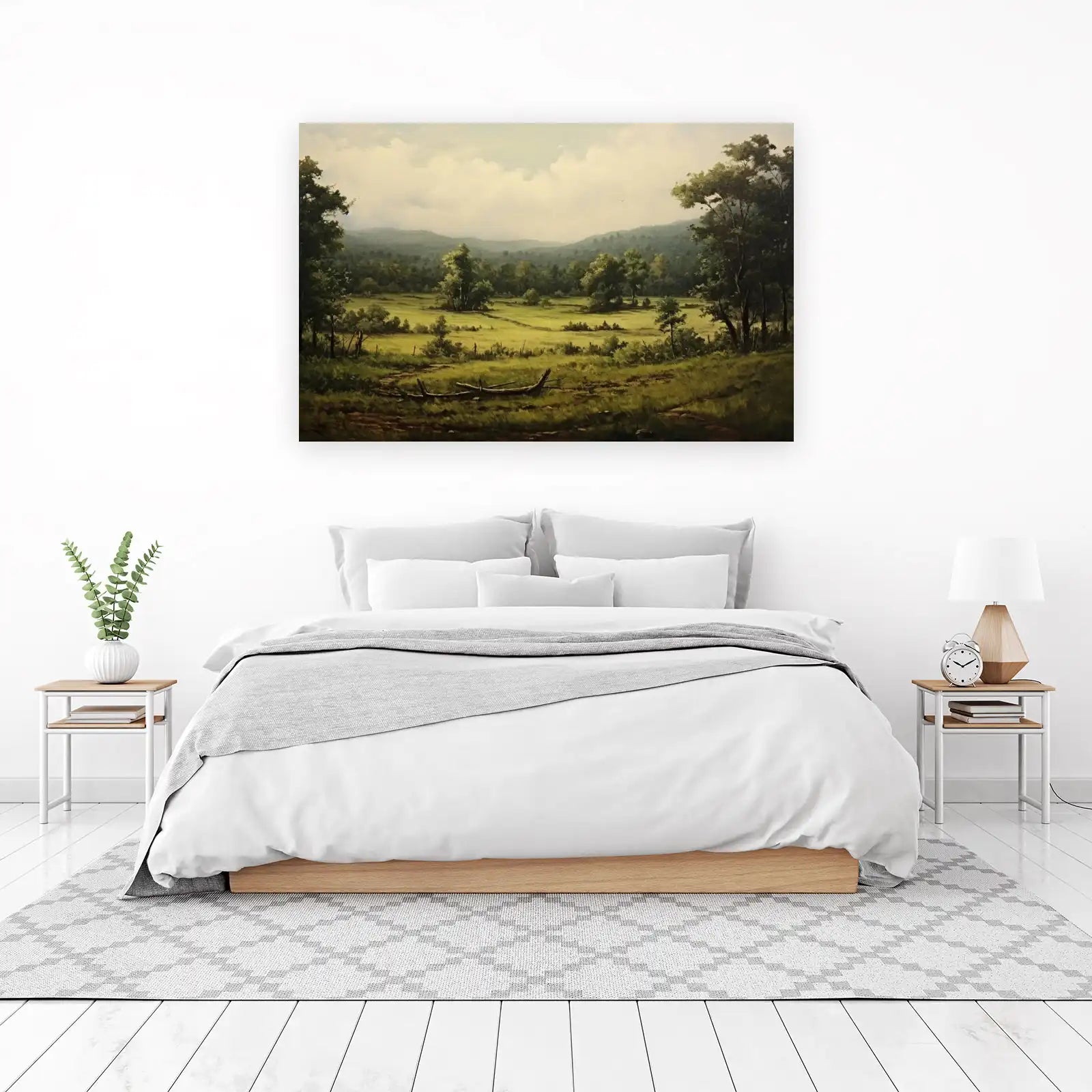 Serene Meadow Landscape Wall Art