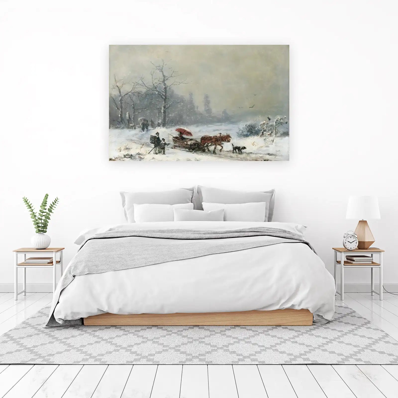 Vintage Winter Sleigh Ride Wall Art