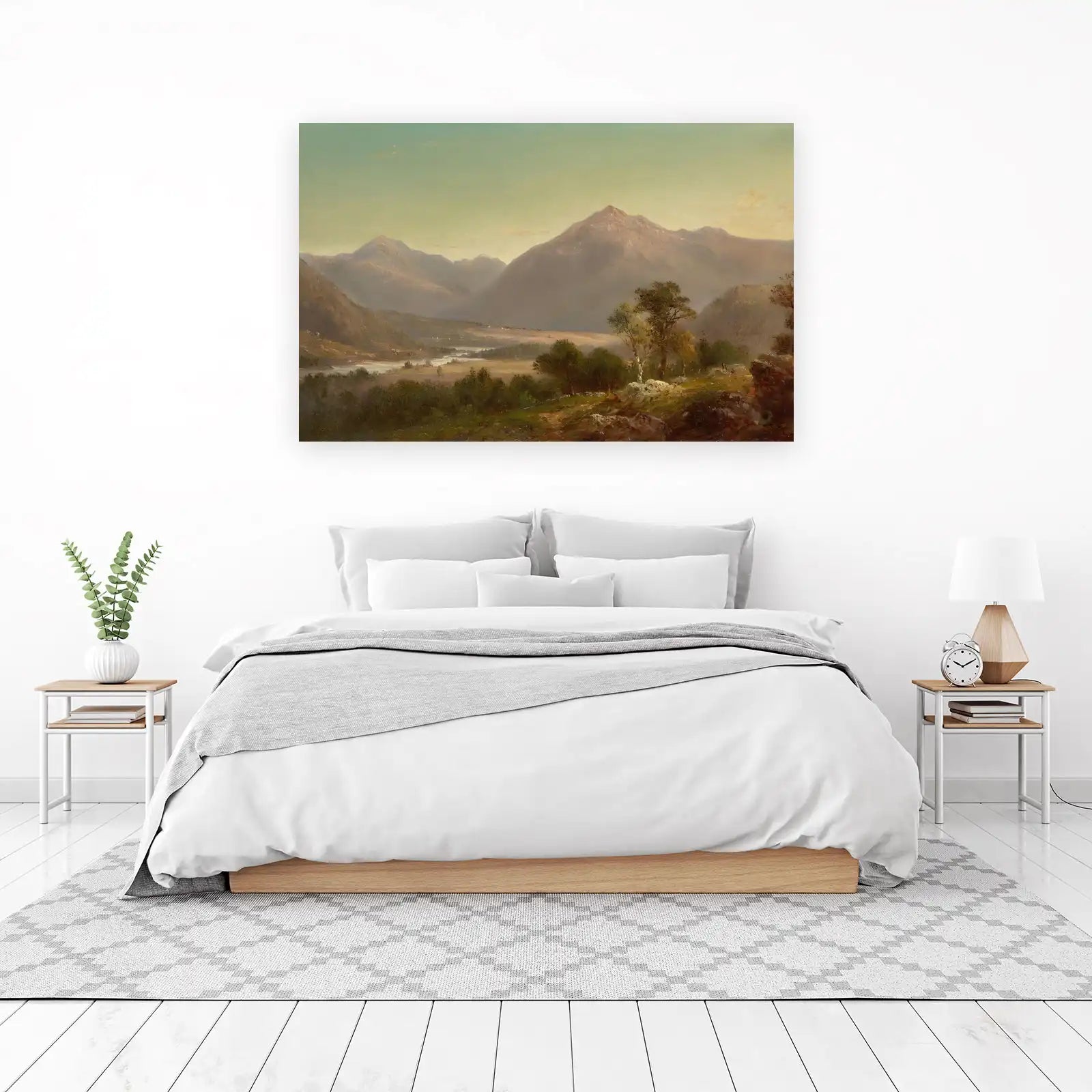 Majestic Mountain Valley Landscape Wall Art