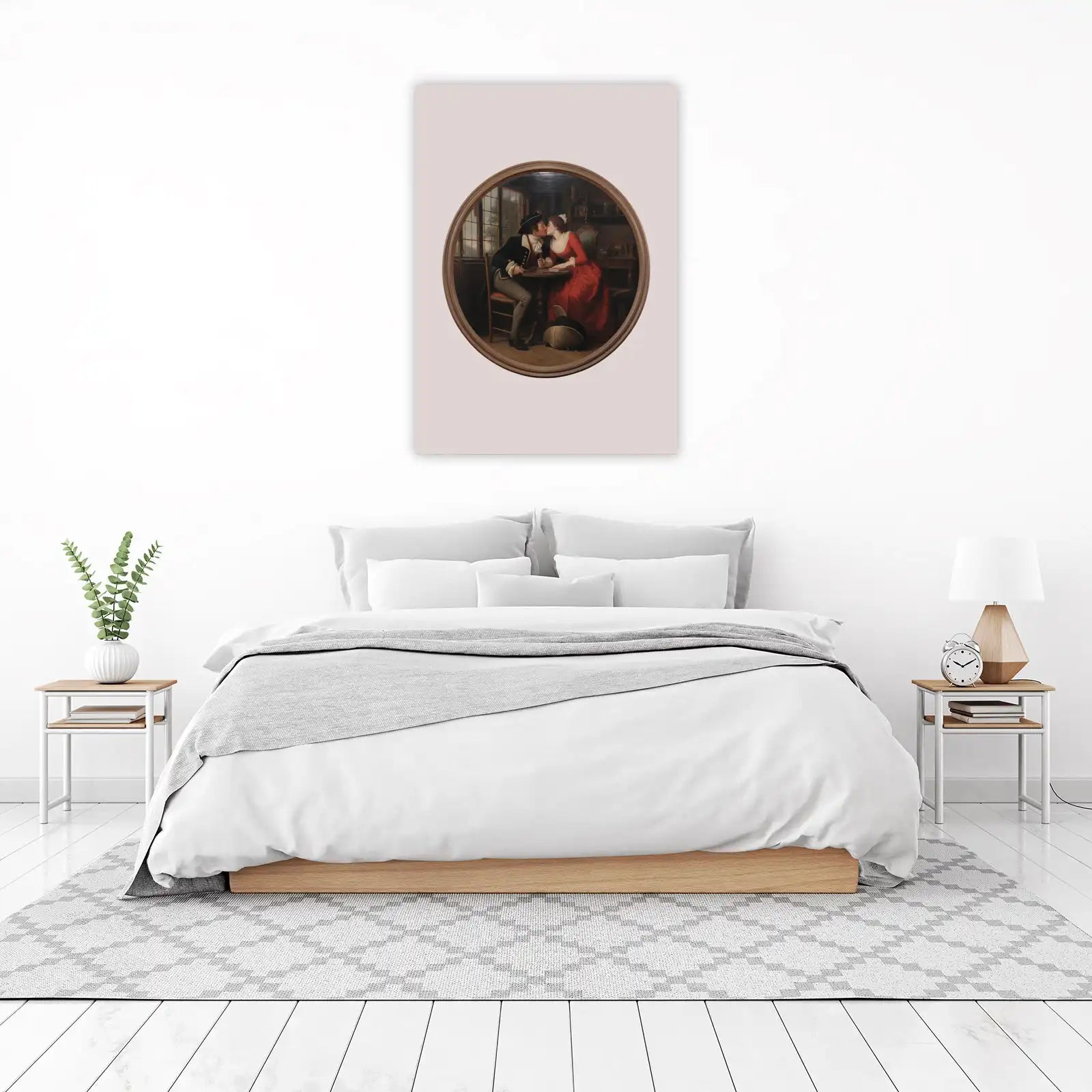 Romantic Couple 18th Century Kiss Wall Art