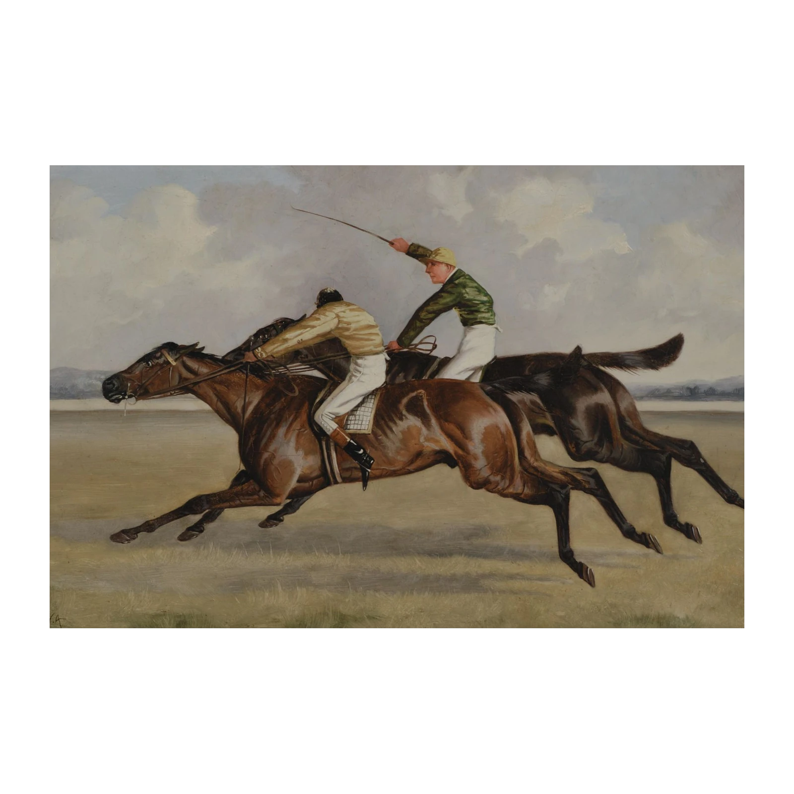 Dynamic Horse Race Jockeys Wall Art