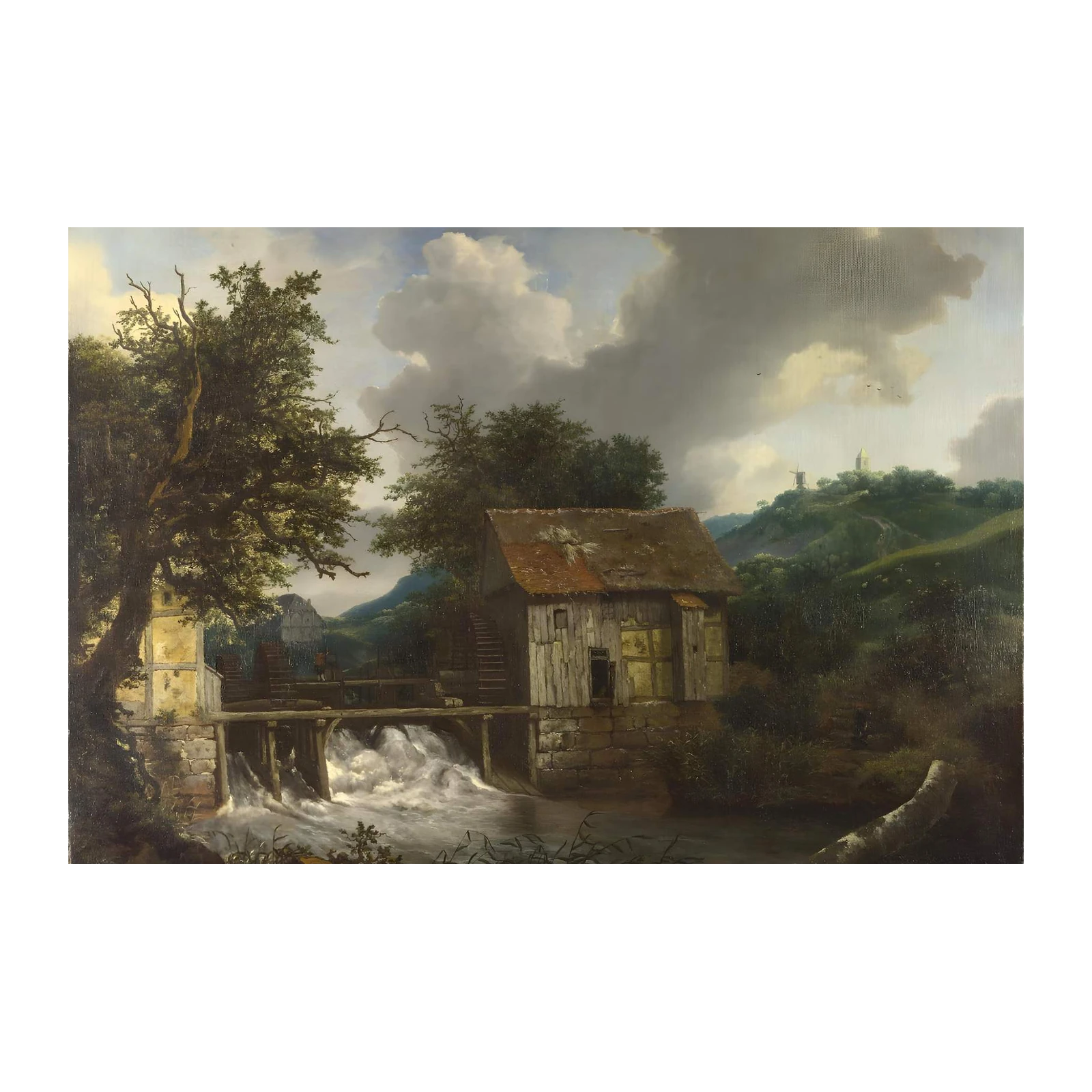 Rustic Mill Landscape Wall Art