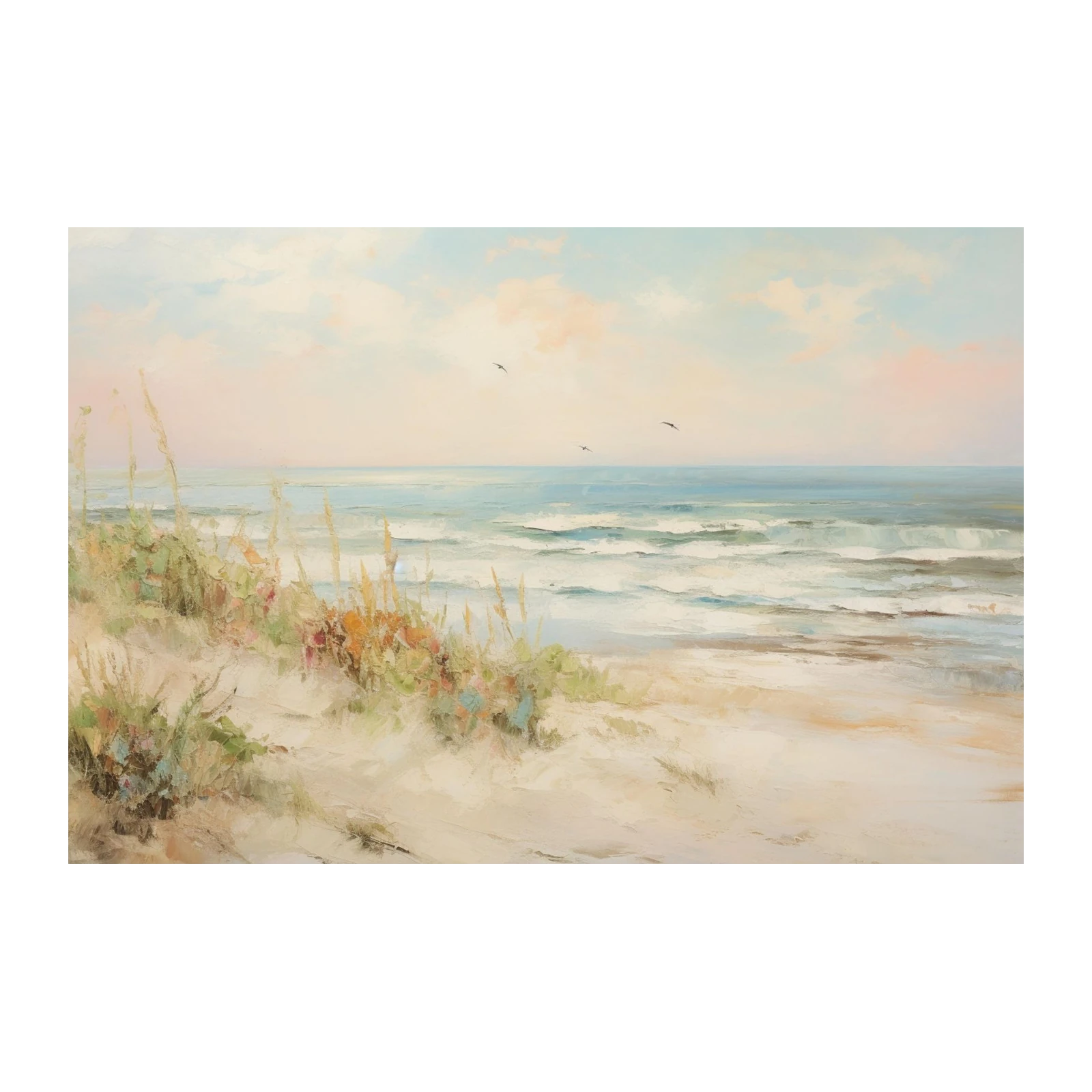 Serene Coastal Dunes & Ocean Wall Art