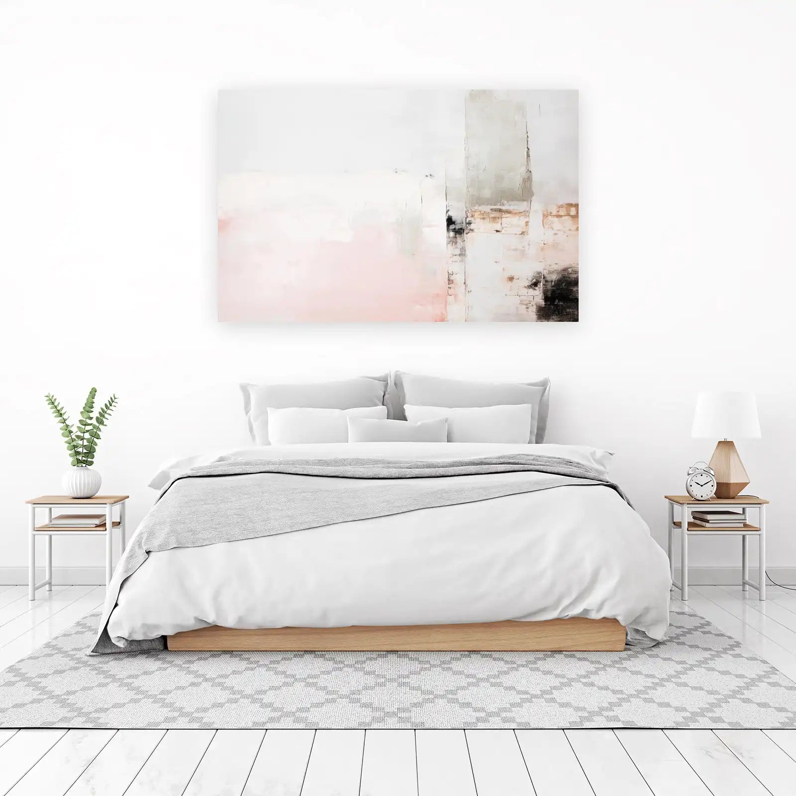 Abstract Blush & Beige Textured Wall Art